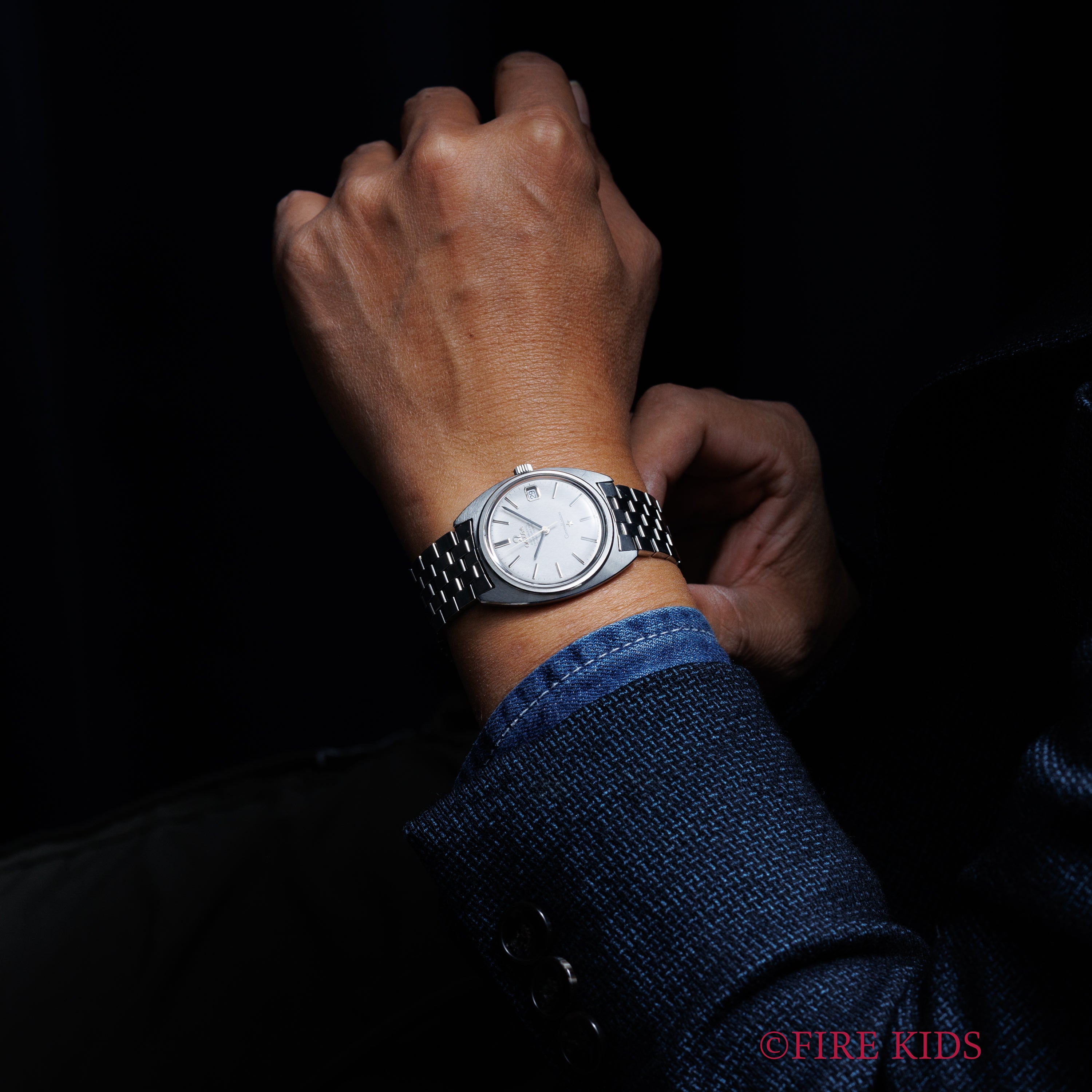 オメガ コンステレーション 1969年製 Ref.168.017 ジェンタ前期型 リネンダイヤル クロノメーター自動巻 純正ブレス