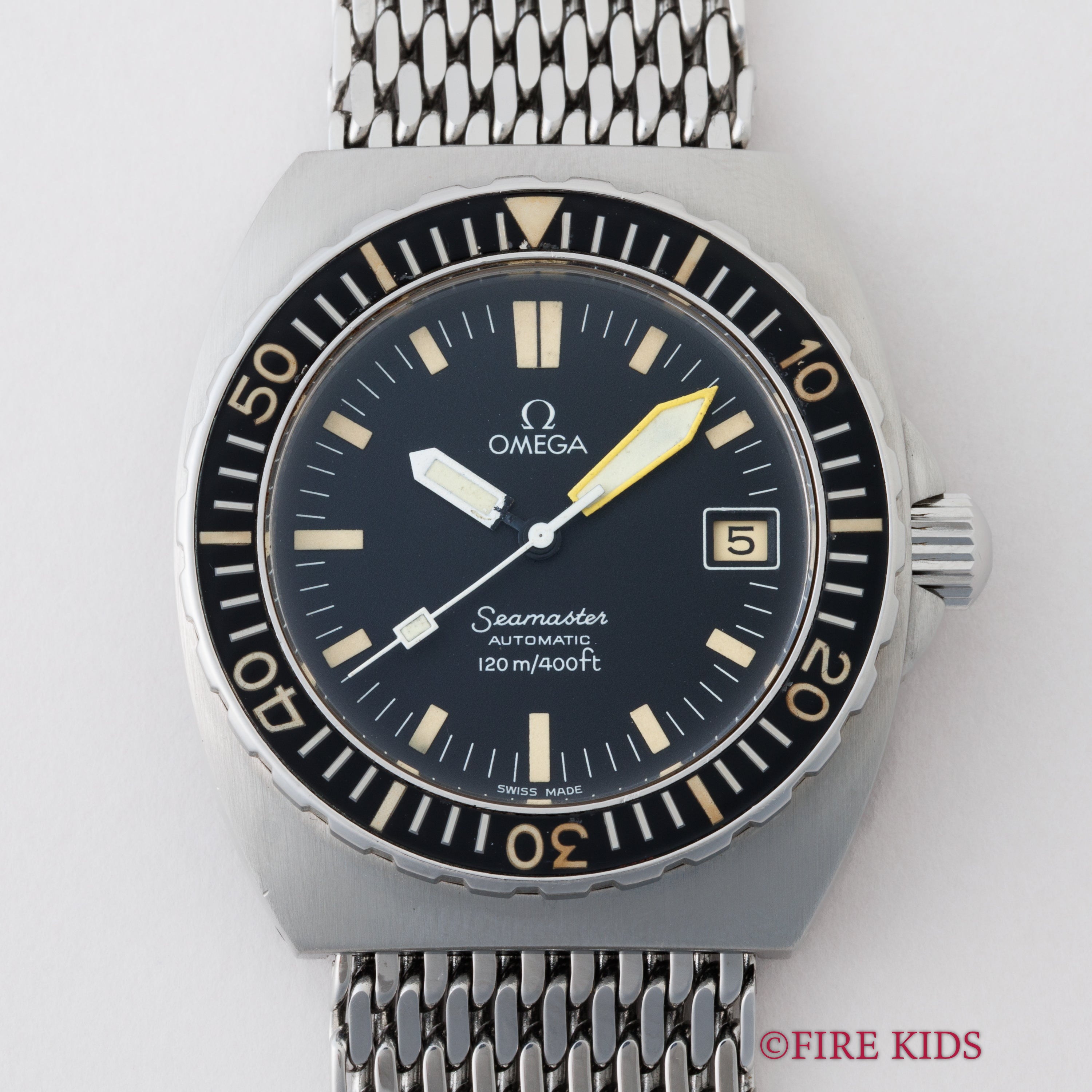 オメガ 1979年製 シーマスター120 ベビープロプロフ Ref.166.0250 純正メッシュブレス