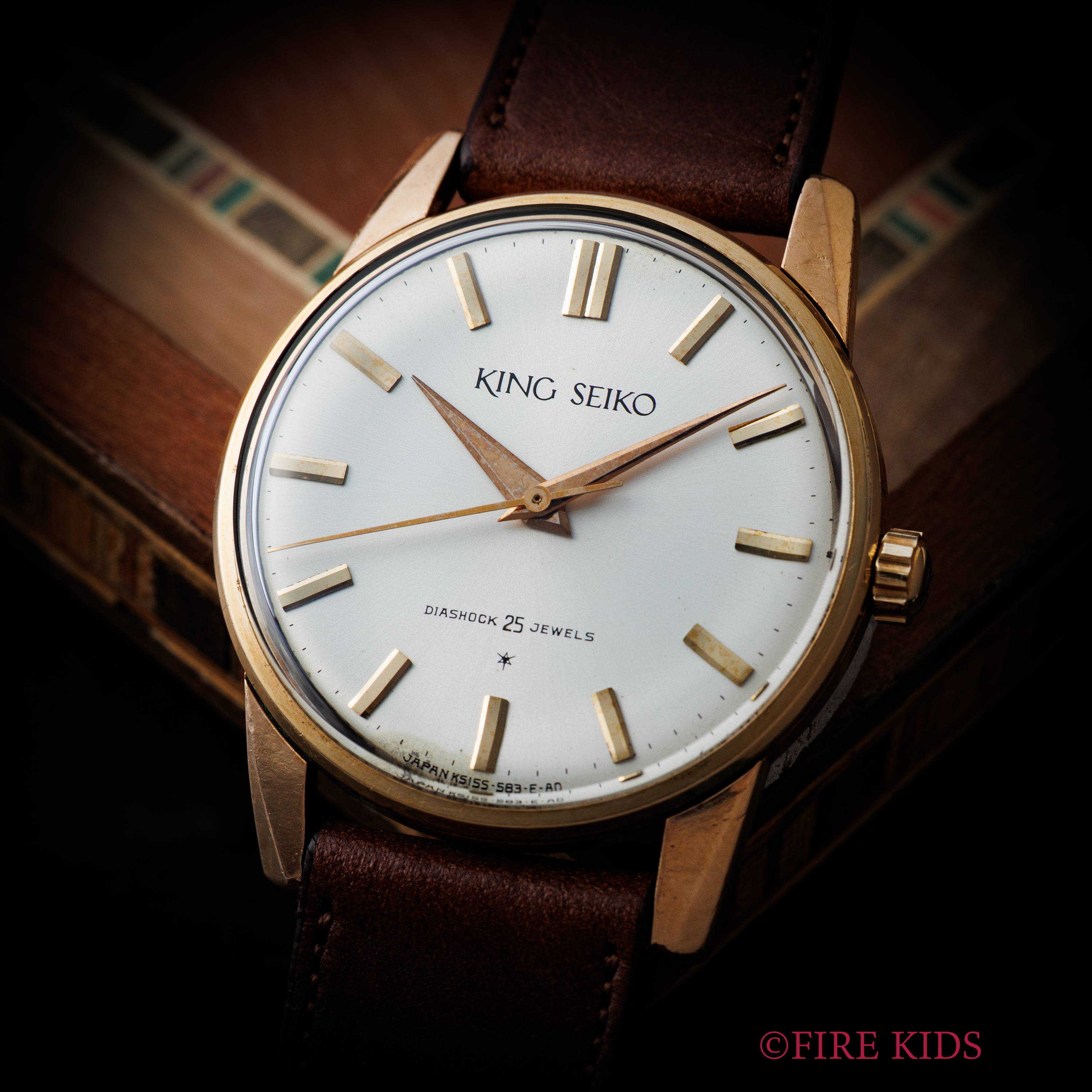キングセイコー ファーストモデル 1963年製 Ref.15034 KS 盾メダリオン 100ミクロン14金張り