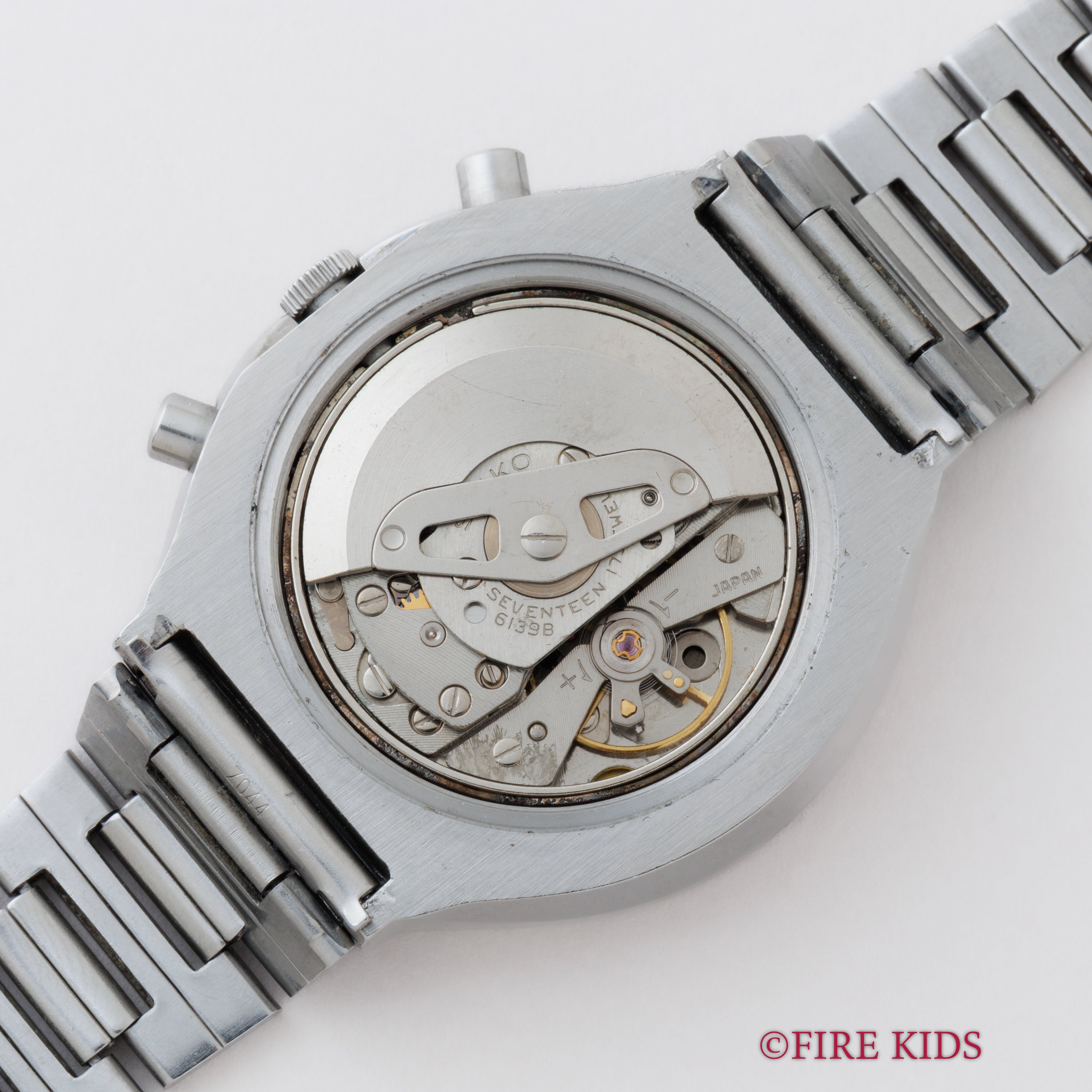 セイコー 自動巻きクロノグラフ 1975年製 Ref.6139-7050 純正ステンレスブレス付き