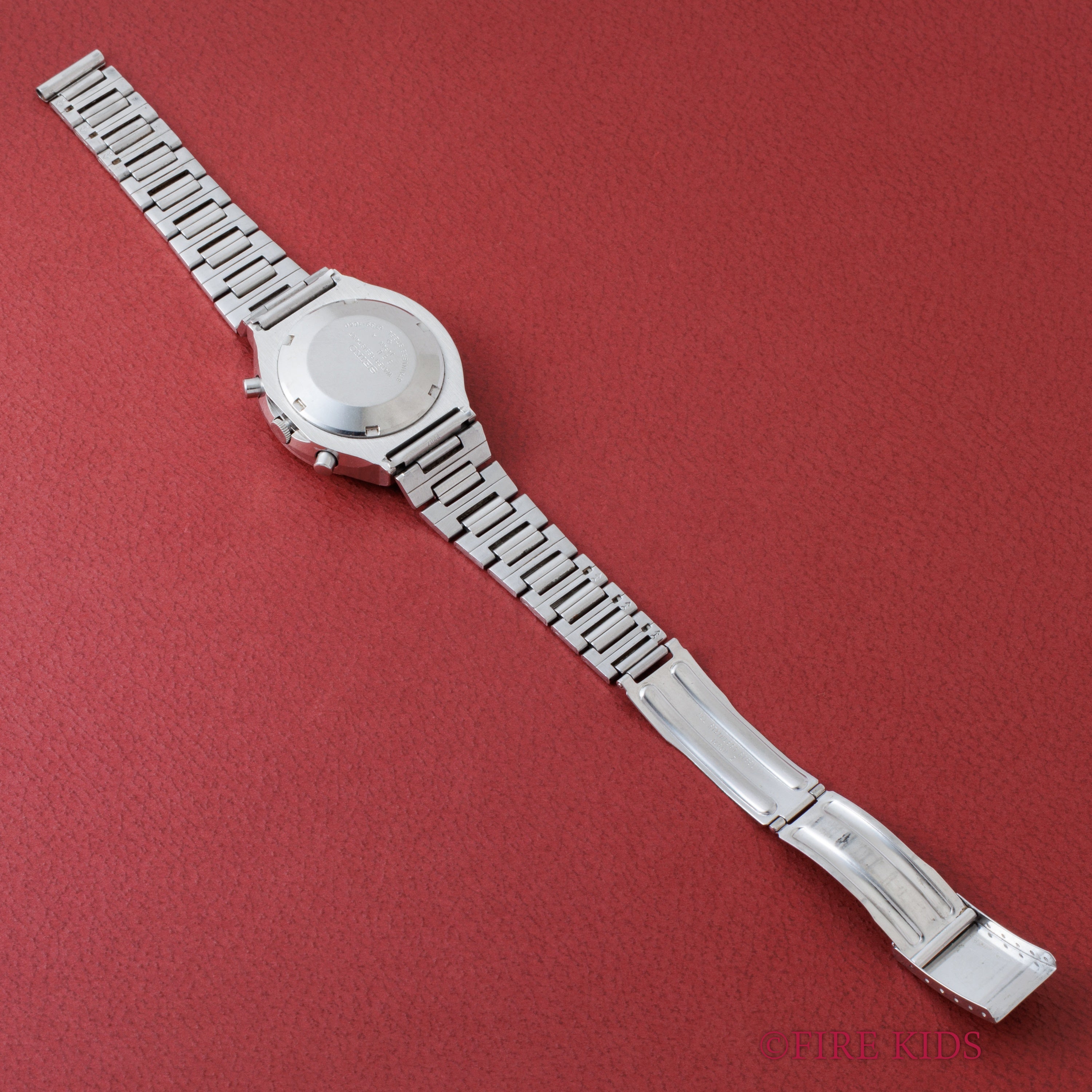 セイコー 自動巻きクロノグラフ 1975年製 Ref.6139-7050 純正ステンレスブレス付き