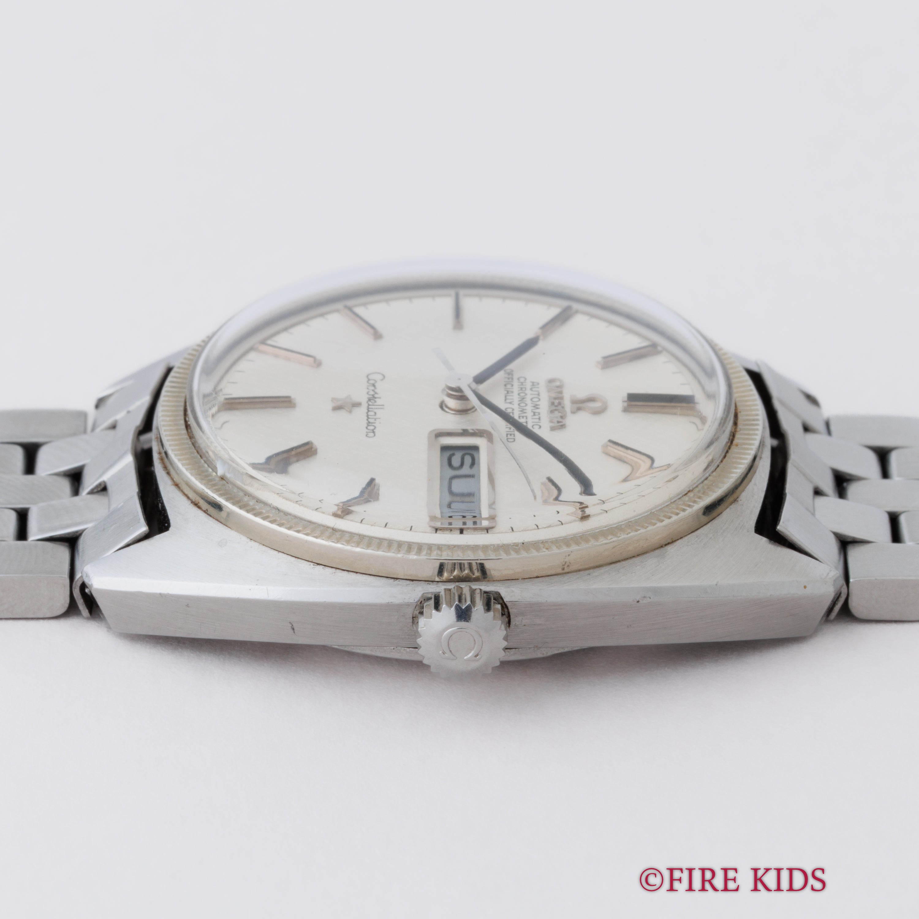 オメガ コンステレーション ジェンタ 1968年製 Ref.168.029 リネンダイヤル 純正ブレス WGコインエッジベゼル