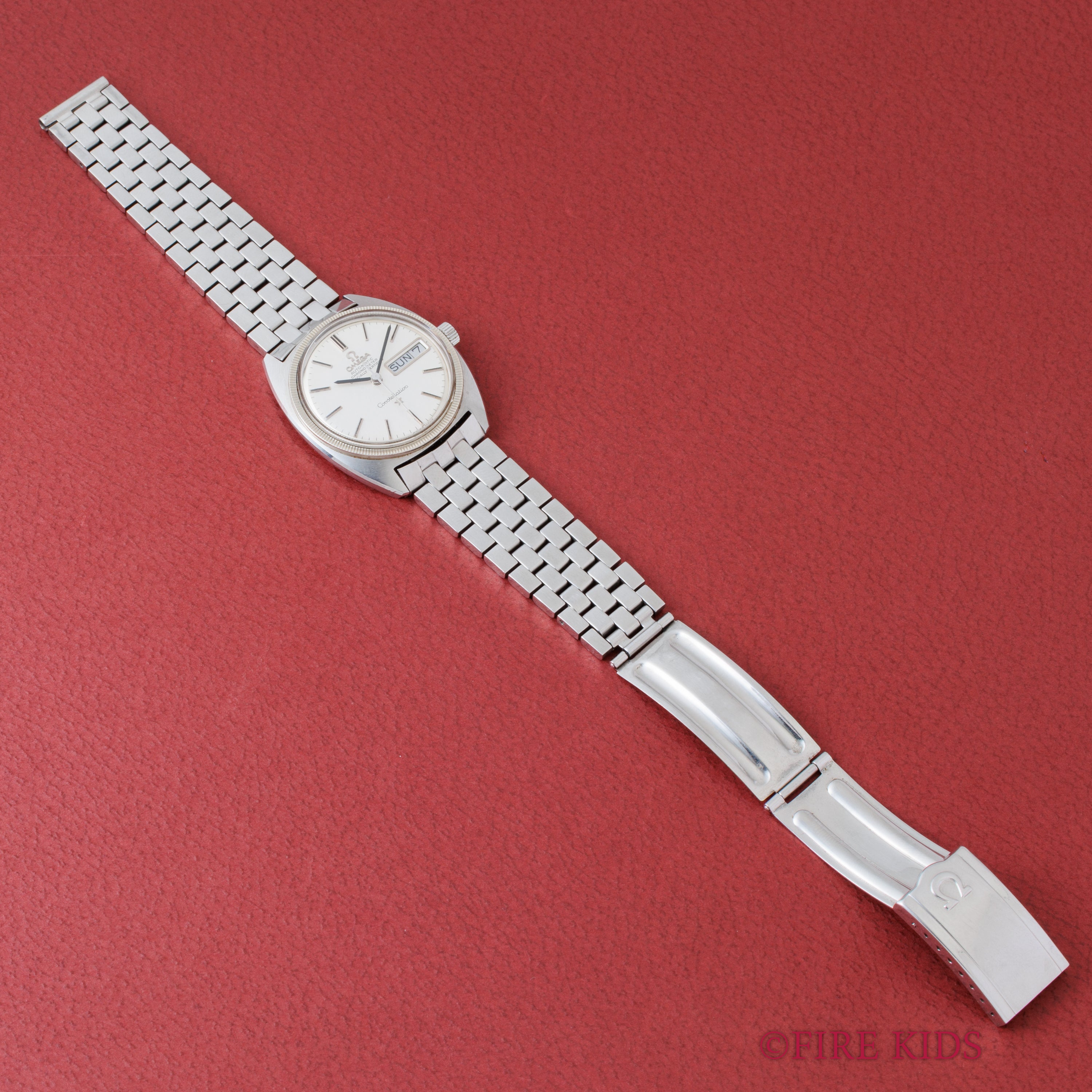 オメガ コンステレーション ジェンタ 1968年製 Ref.168.029 リネンダイヤル 純正ブレス WGコインエッジベゼル