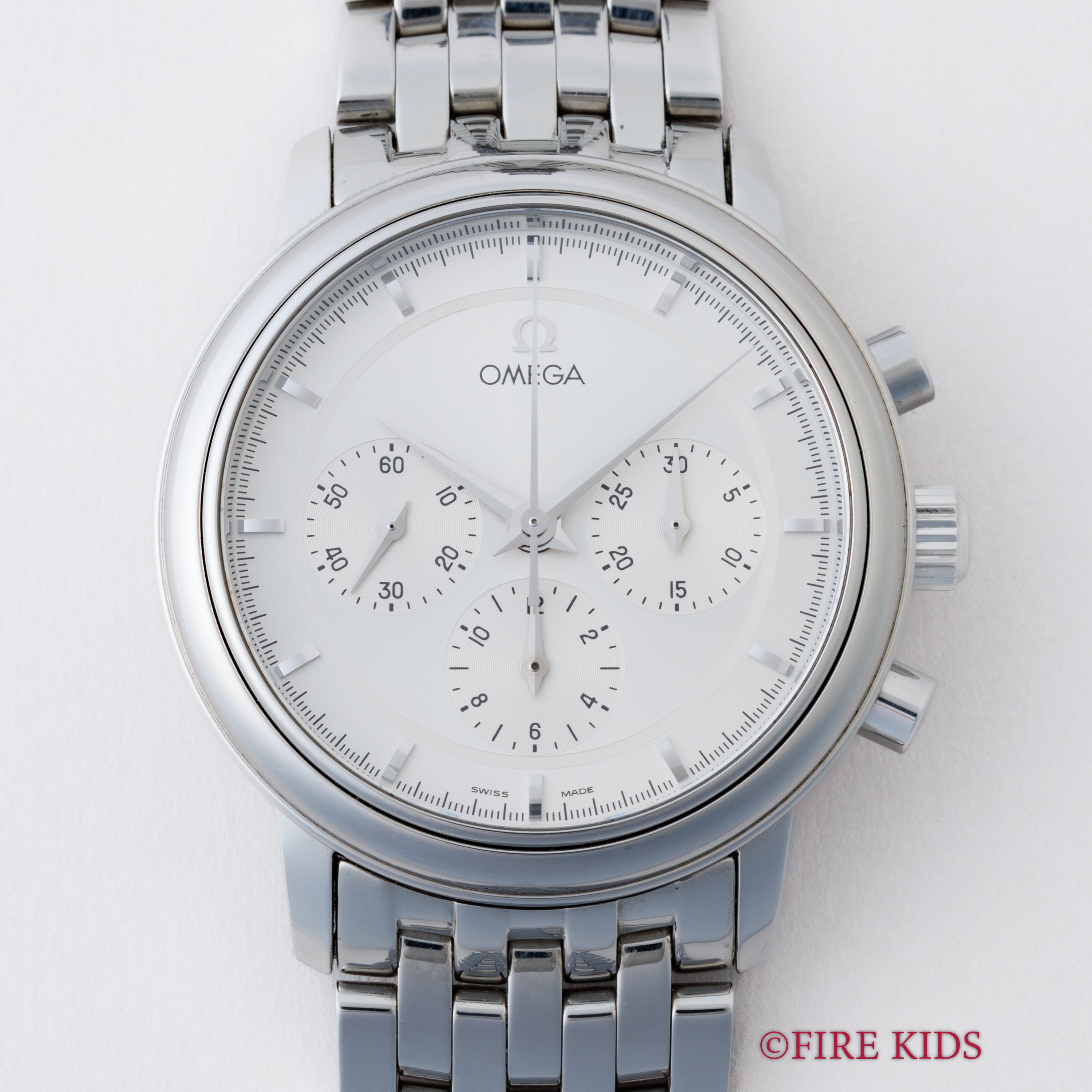 オメガ プレステージ クロノグラフ 1994年製 手巻 Cal.861 シルバーダイヤル 純正ブレス