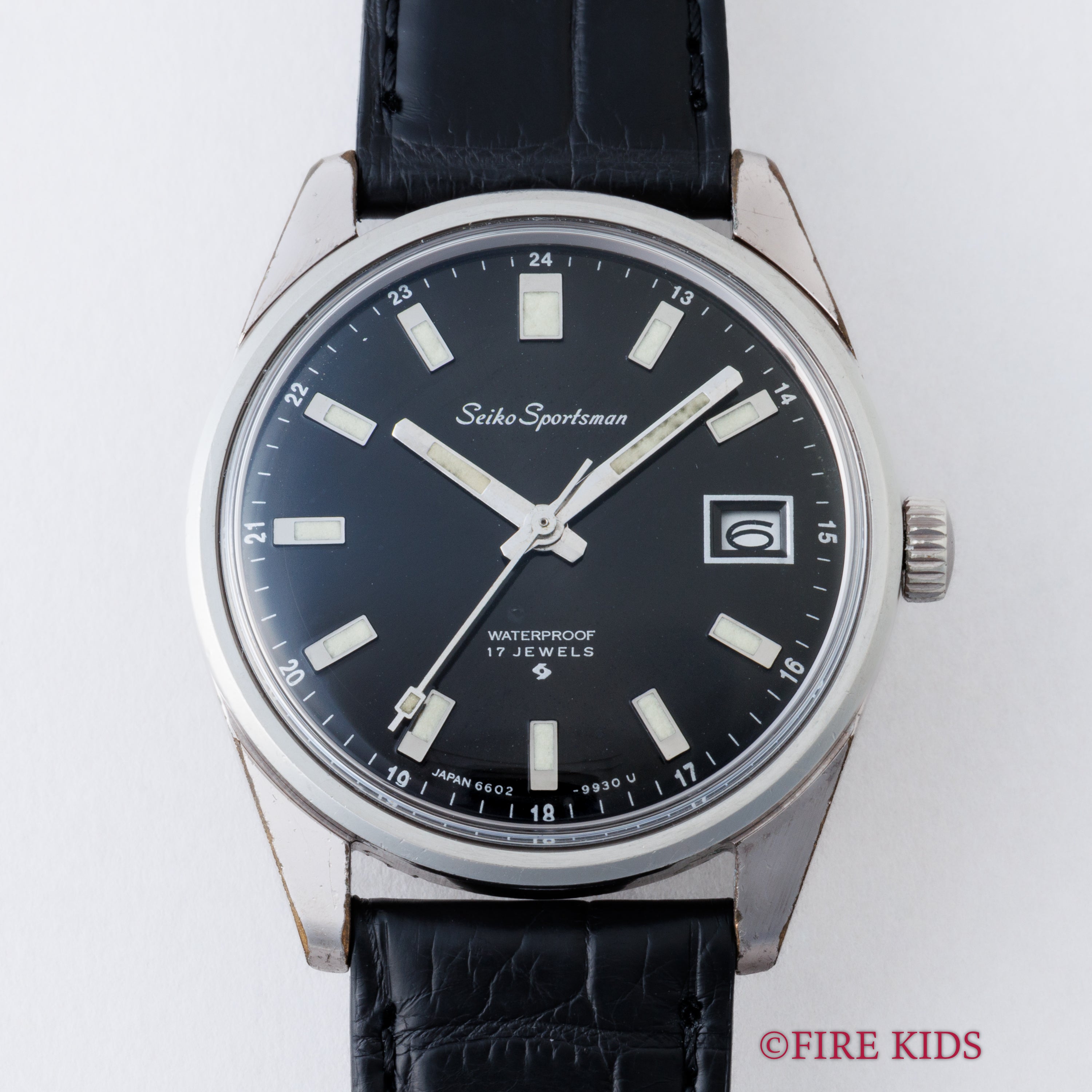セイコー スポーツマン 1968年製 ブラックミラー文字盤 手巻き Ref.6602-9982 Cal.6602B