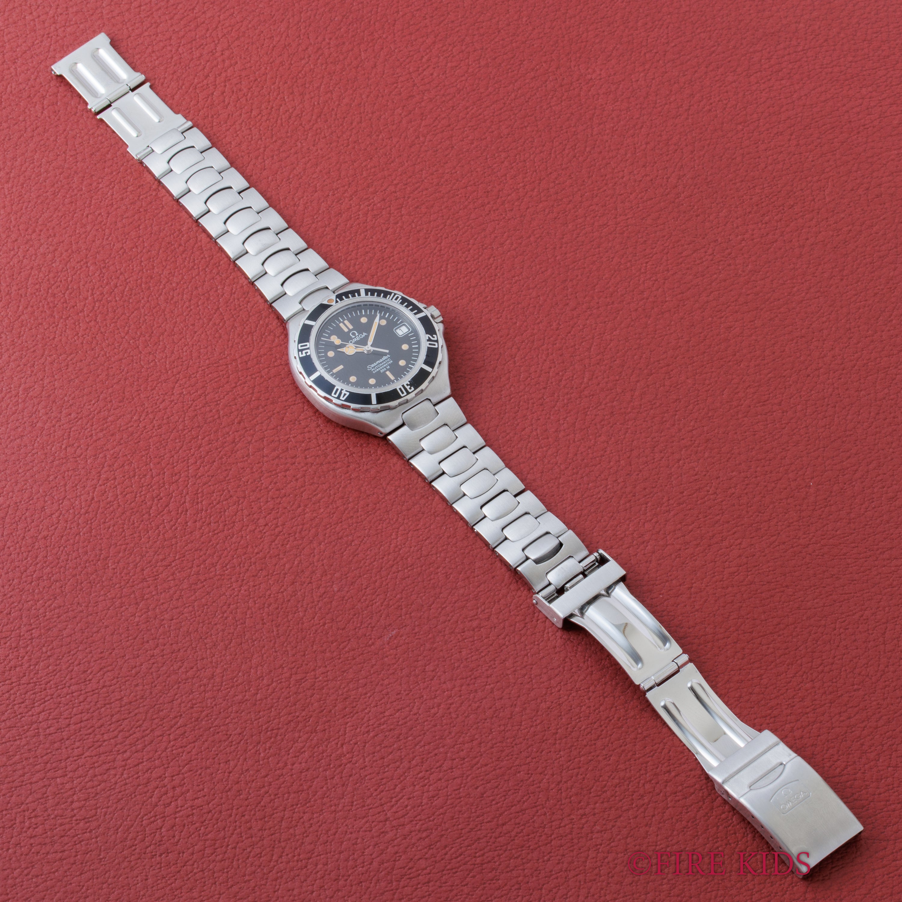 オメガ シーマスター200m プレボンド 36㎜ミッドサイズ メルセデスハンド 1988年製 自動巻き ジェンタデザイン