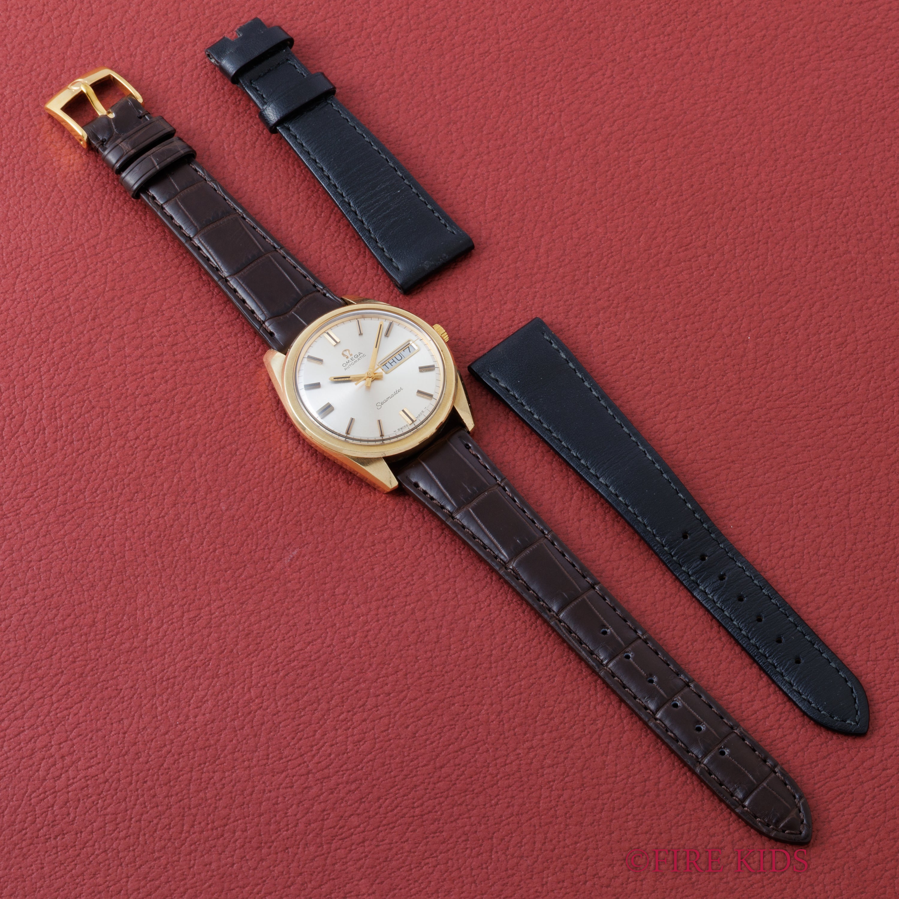 オメガ シーマスター デイデイト トップゴールドケース 1967年製 自動巻き Ref.166.032 Cal.752 純正尾錠