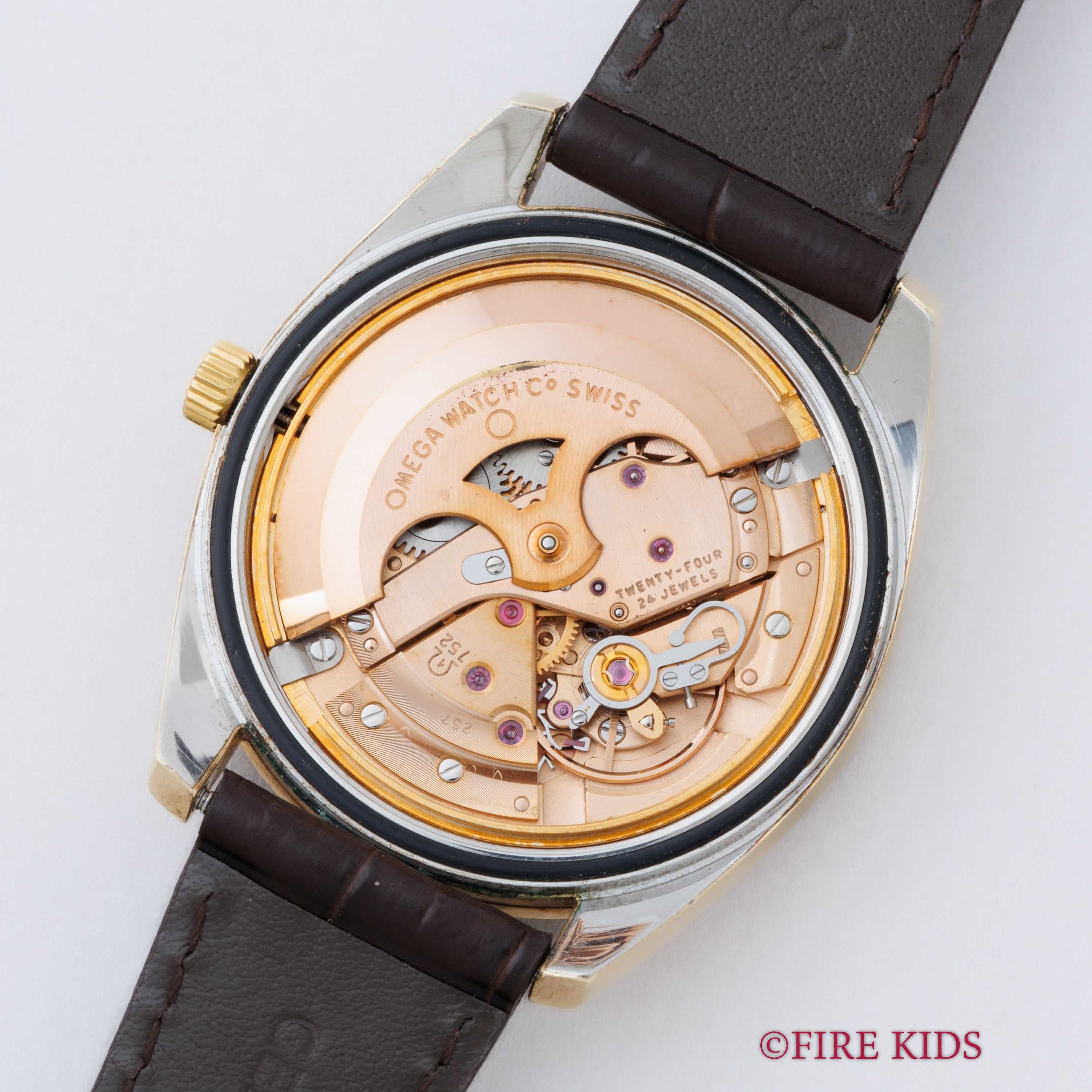 オメガ シーマスター デイデイト トップゴールドケース 1967年製 自動巻き Ref.166.032 Cal.752 純正尾錠