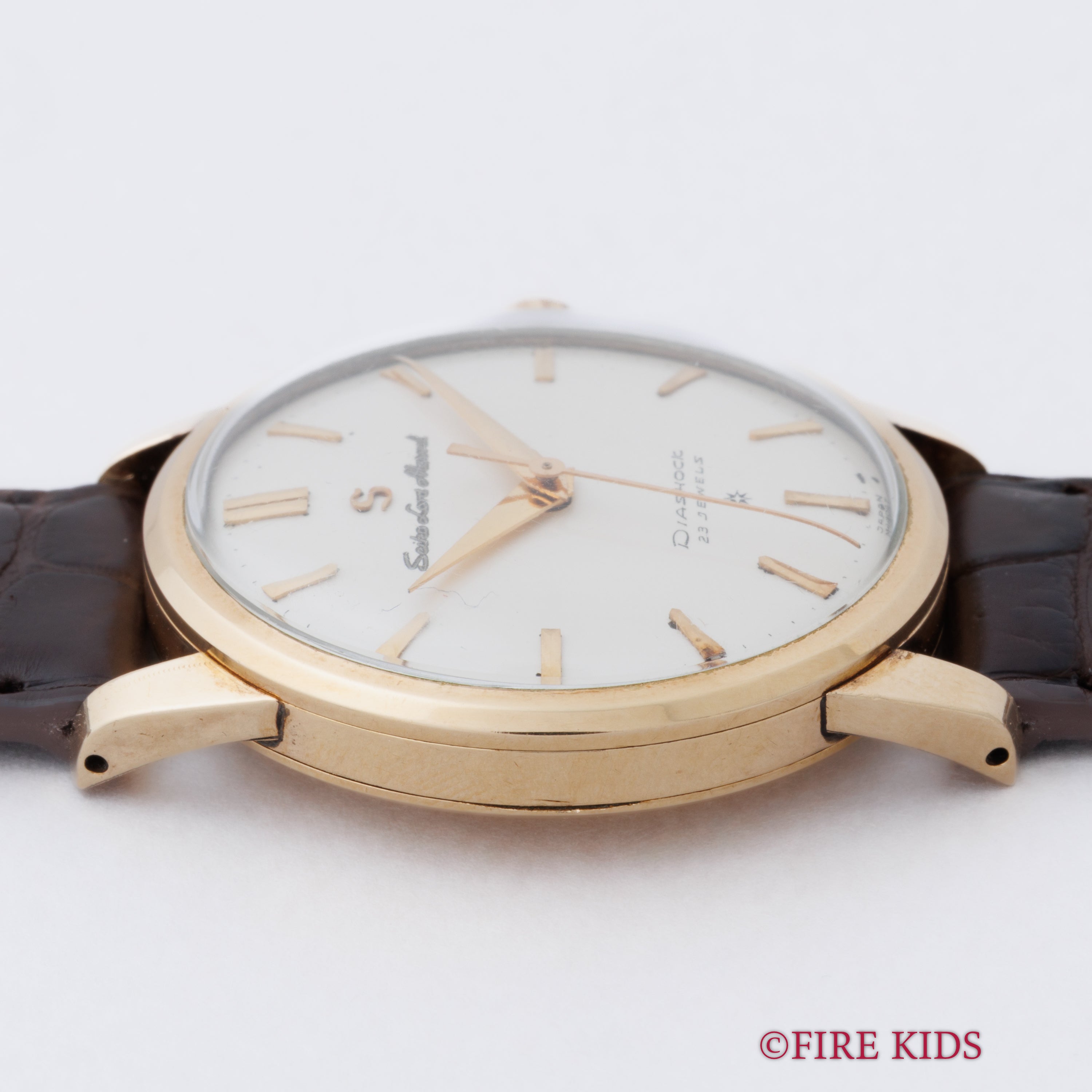 セイコー ロードマーベル 1958年製 Ref.14057 手巻き S蛇 彫文字 SD文字盤 14金張り