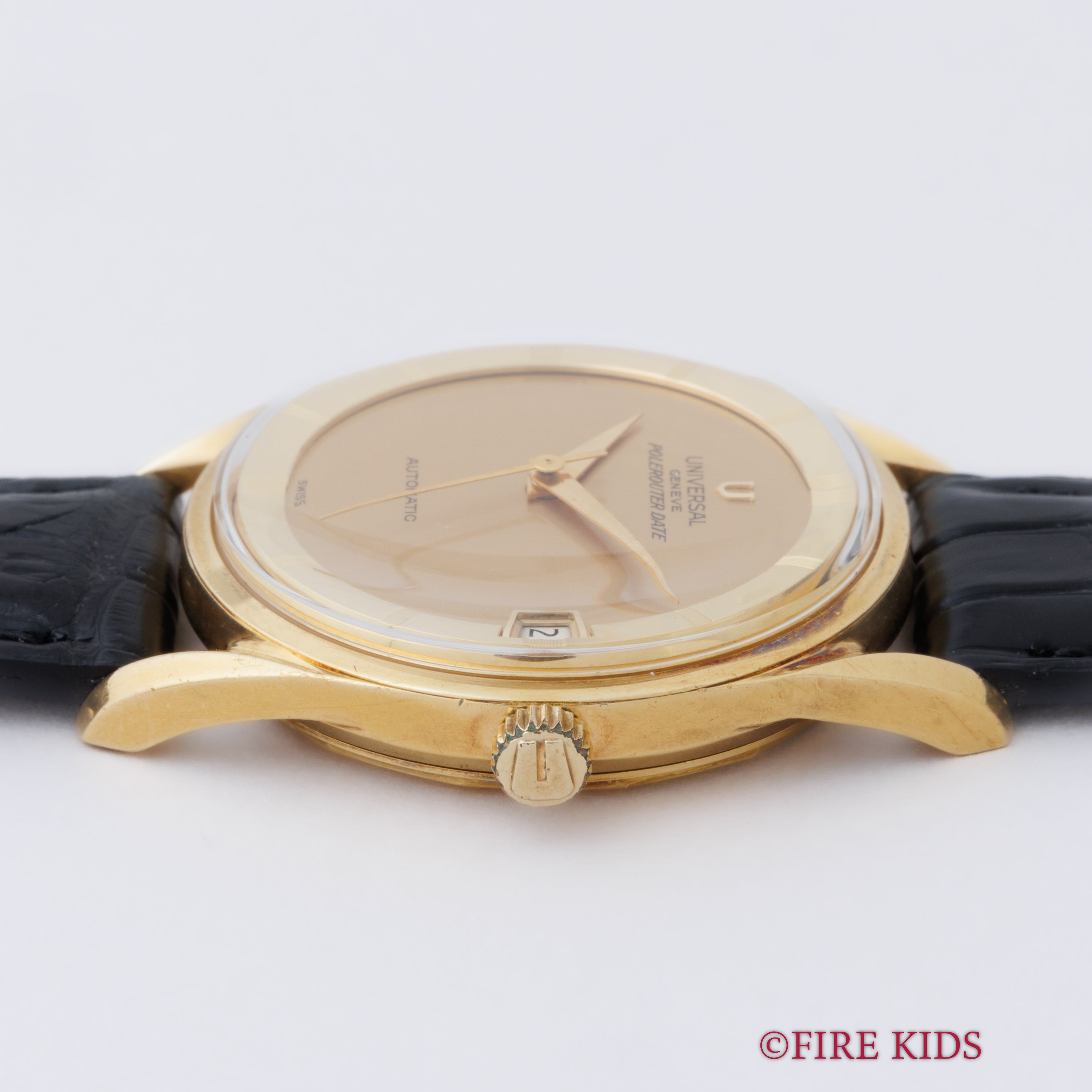 ユニバーサル・ジュネーブ 18金無垢ポールルーター 1960年代製 マイクロローター自動巻 Cal.69 純正GP尾錠