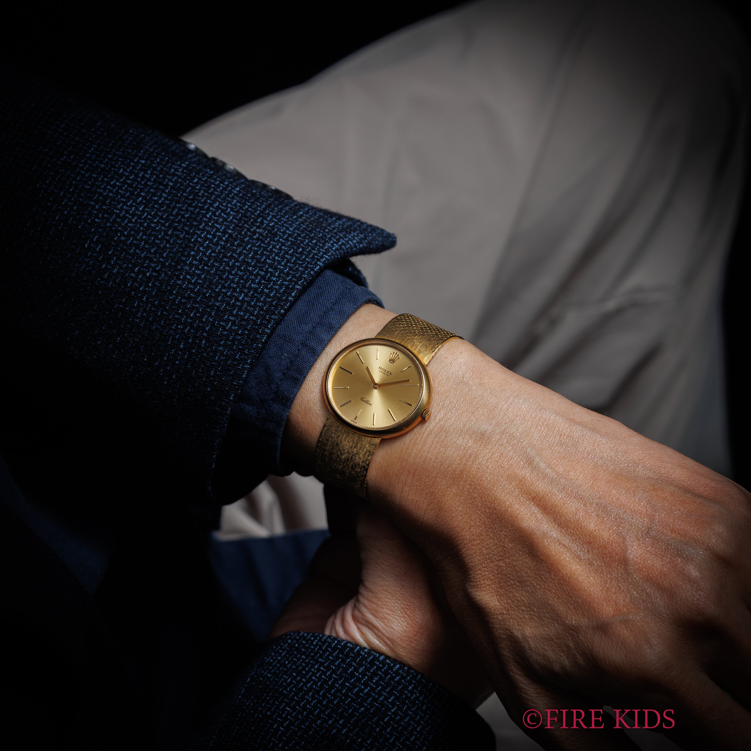 ロレックス チェリーニ 18金無垢イエローゴールドケース、ブレス