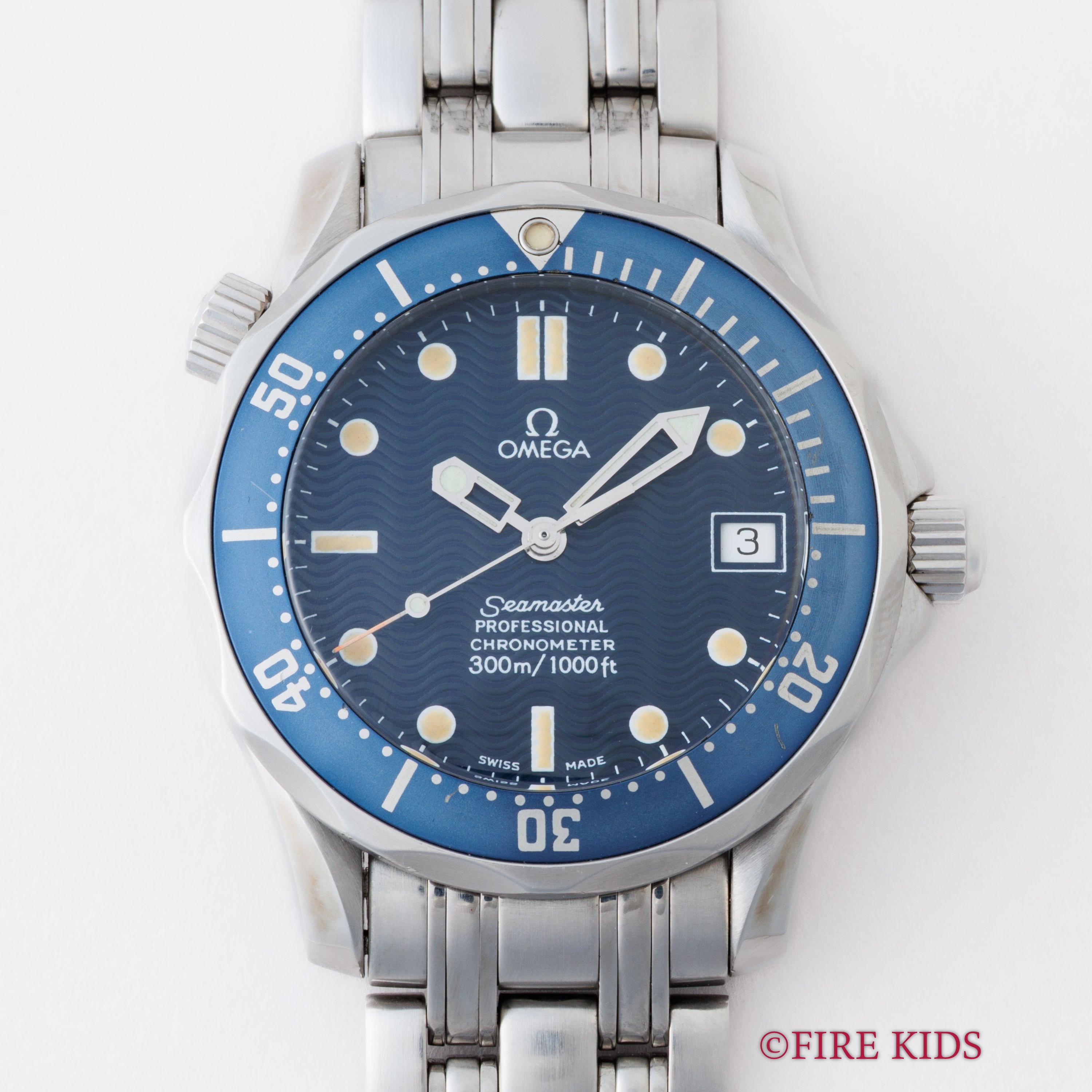 オメガ シーマスター プロフェショナル300m 1999年製 自動巻クロノメーター 純正ブレス タグ付き