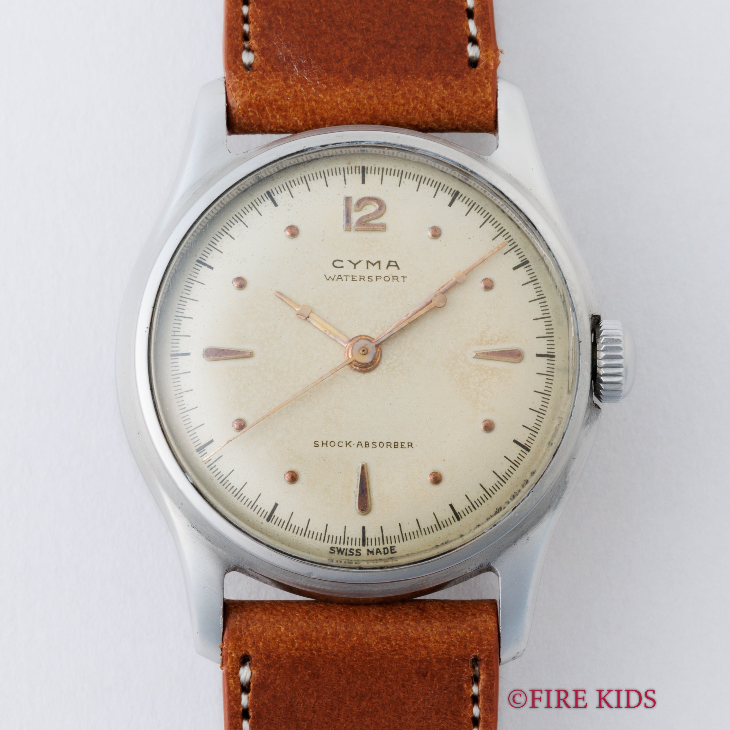 シーマ 1950年代製 ウォータースポーツ スクリューバックケース 手巻き