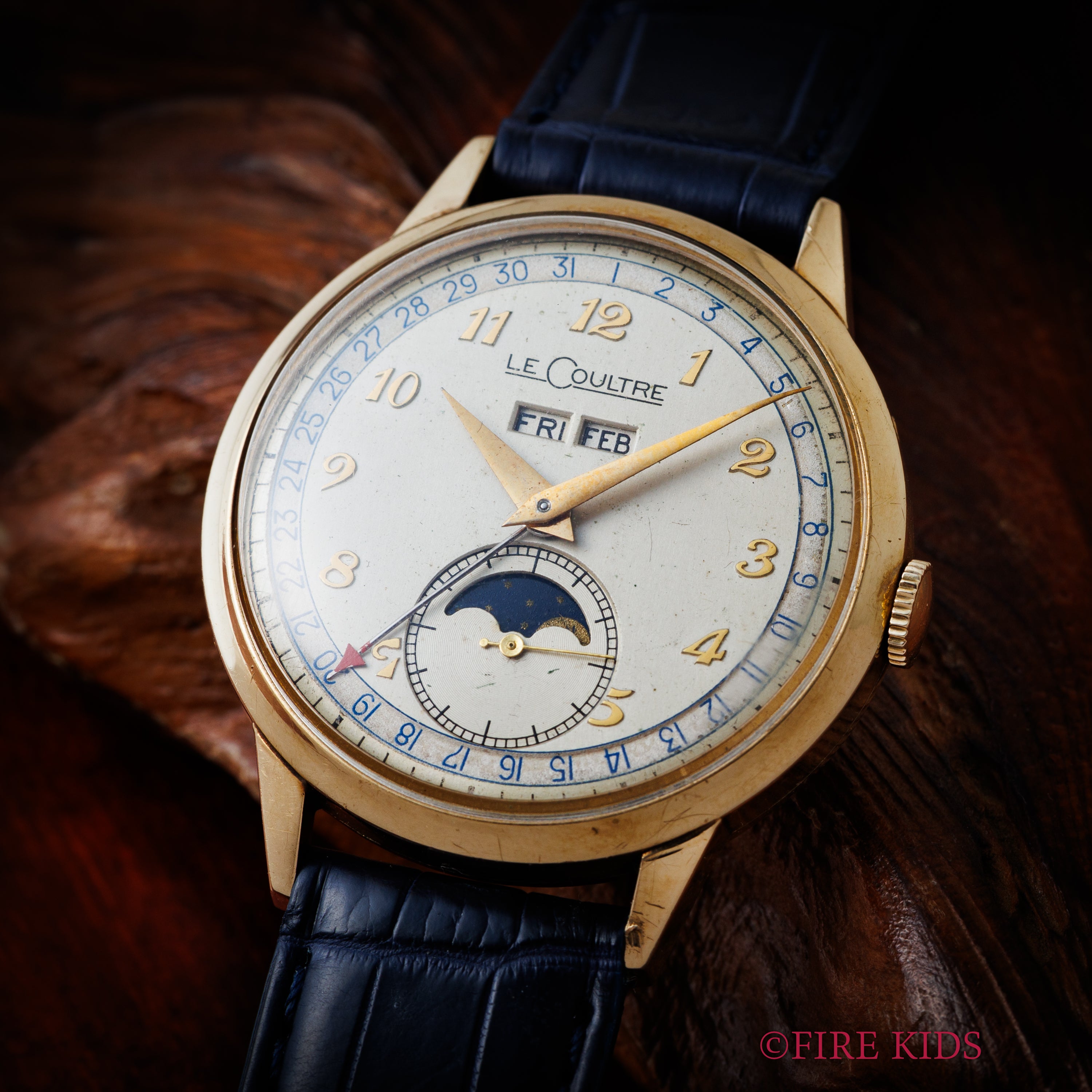 ルクルト トリプルカレンダームーンフェイズ 10KGFケース Cal.486AW 1950年代製 手巻き式