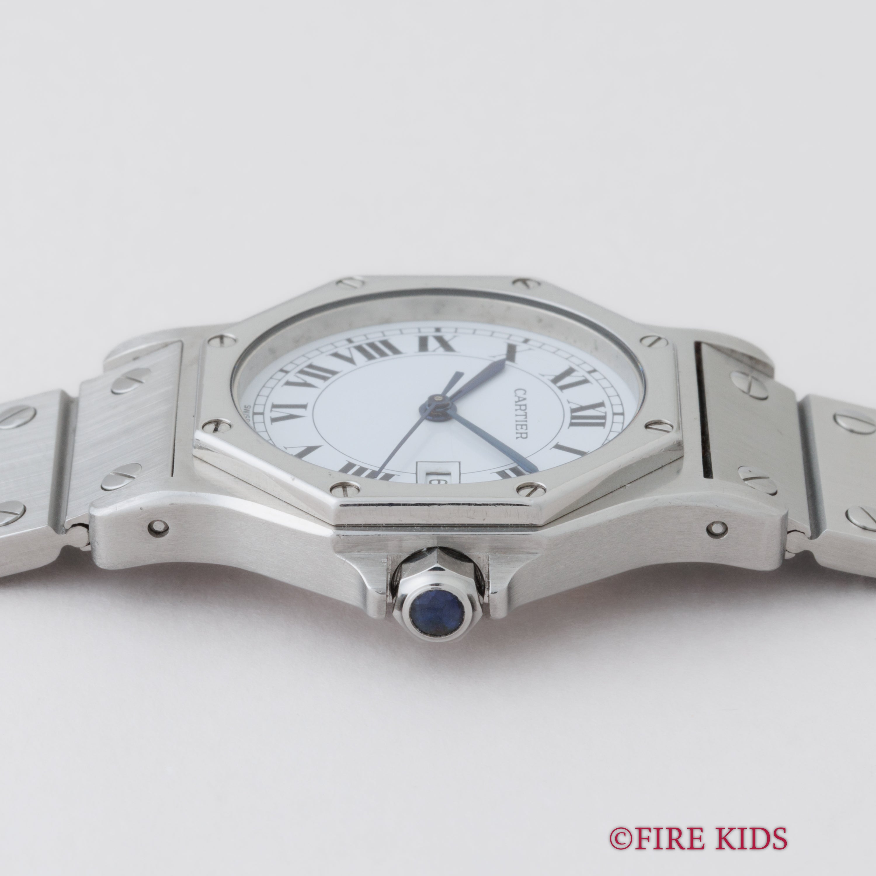 カルティエ サントス オクタゴン 1980年代製 Ref.2965 LMサイズ SS ホワイトローマンダイヤル