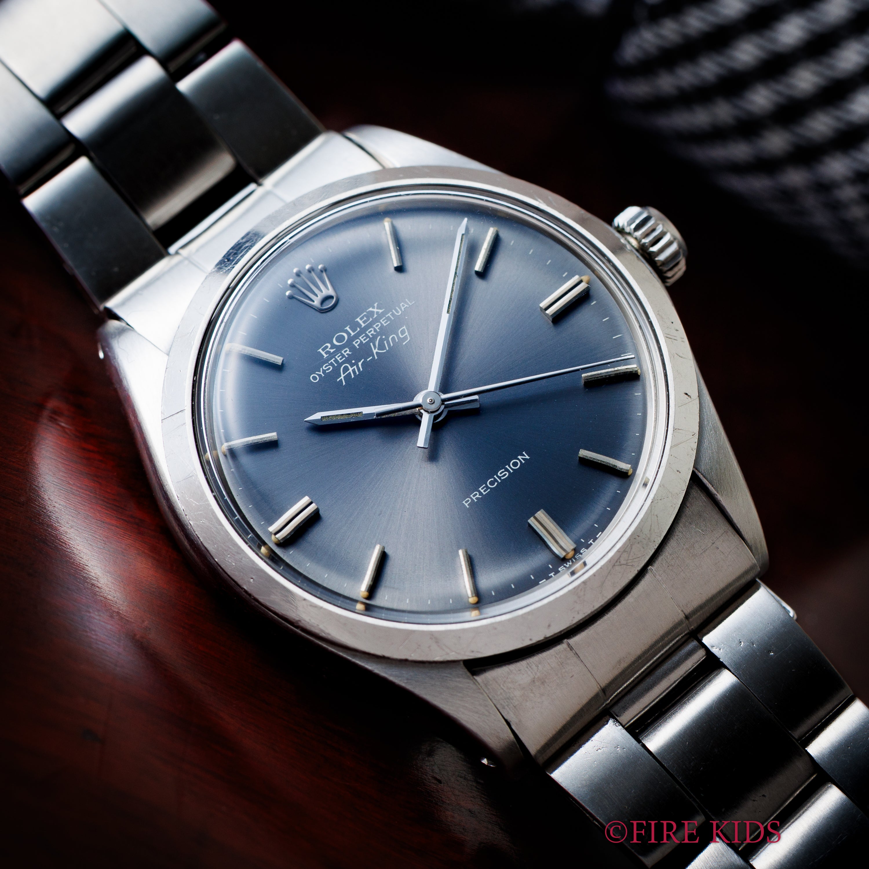 ロレックス エアキング 1972年製 グレーゴーストダイヤル Ref.5500 自動巻 3連オイスターブレス