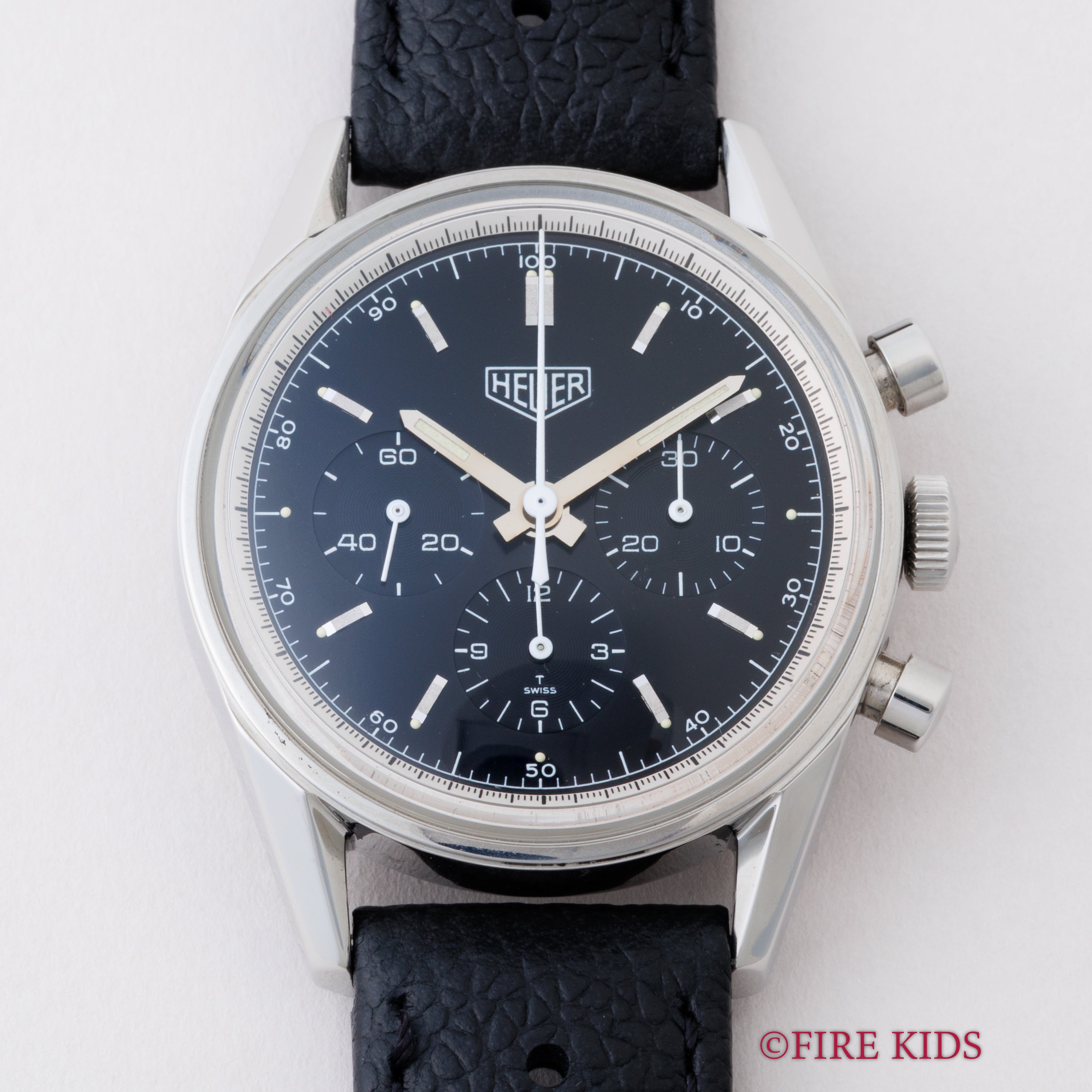 ホイヤー カレラ クラシック 1990年代製 Ref.CS3111 手巻き Cal.1873 黒文字盤 純正尾錠