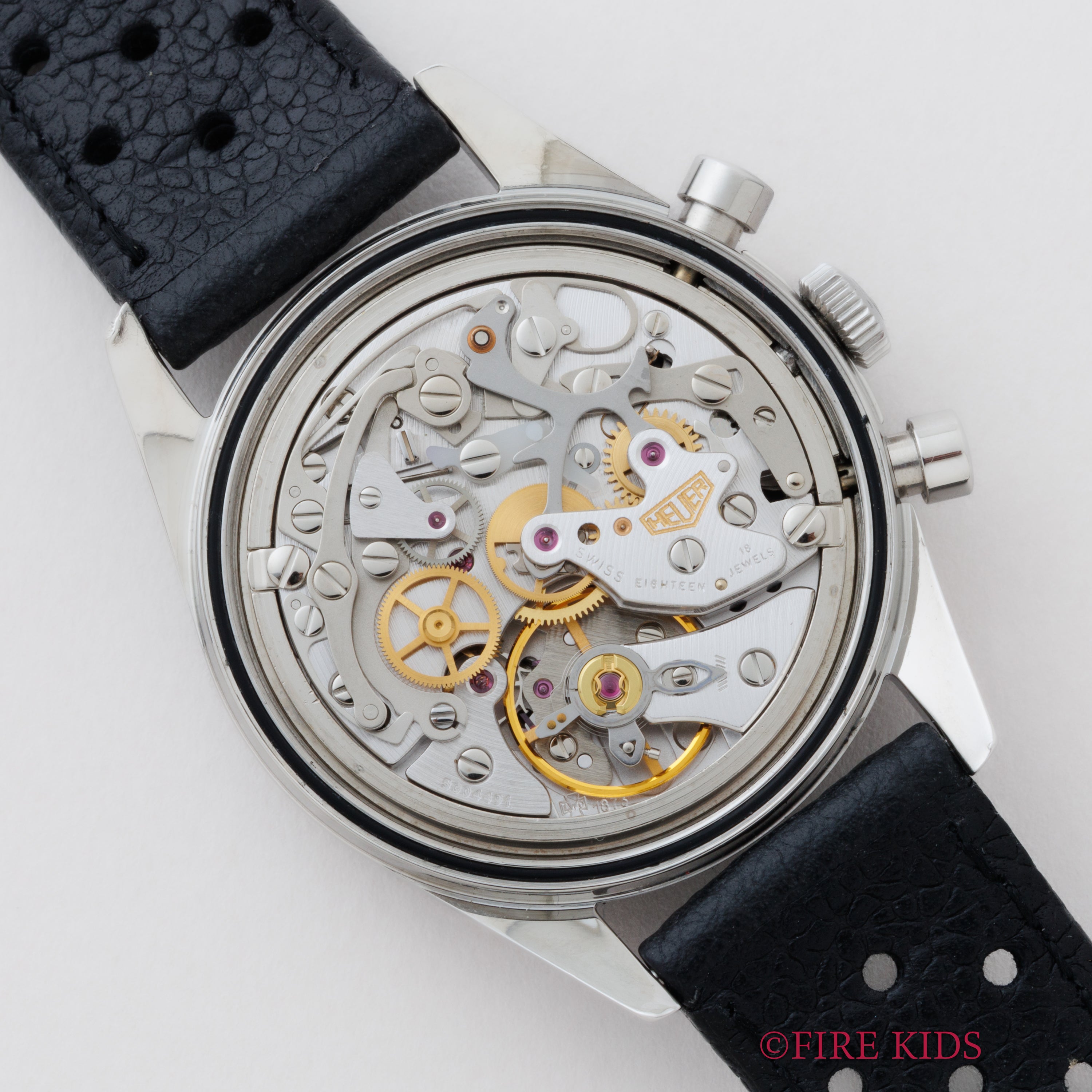 ホイヤー カレラ クラシック 1990年代製 Ref.CS3111 手巻き Cal.1873 黒文字盤 純正尾錠