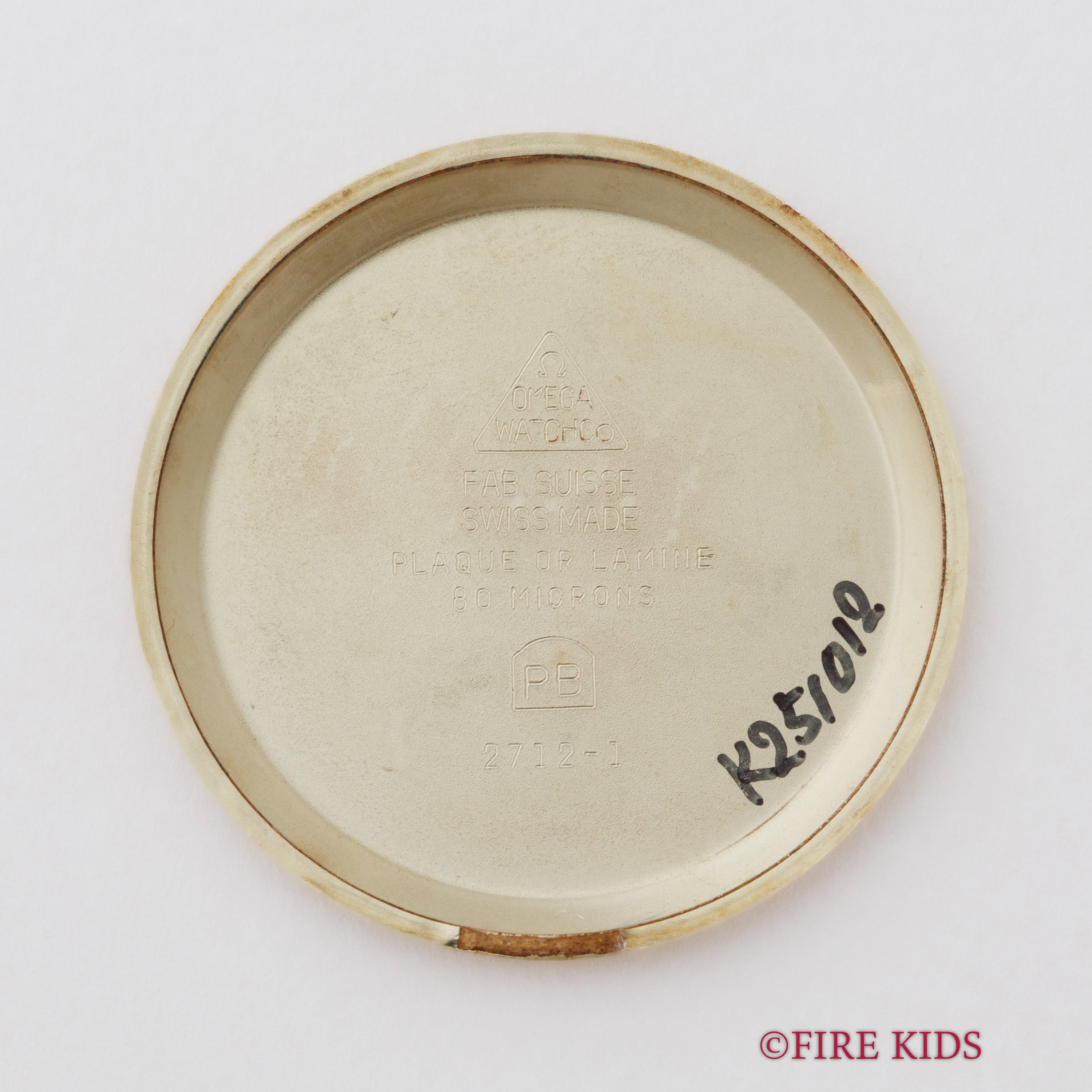 オメガ 30mmキャリバー 1954年製 手巻き Cal. 266 スモセコ 金張りユニークラグ