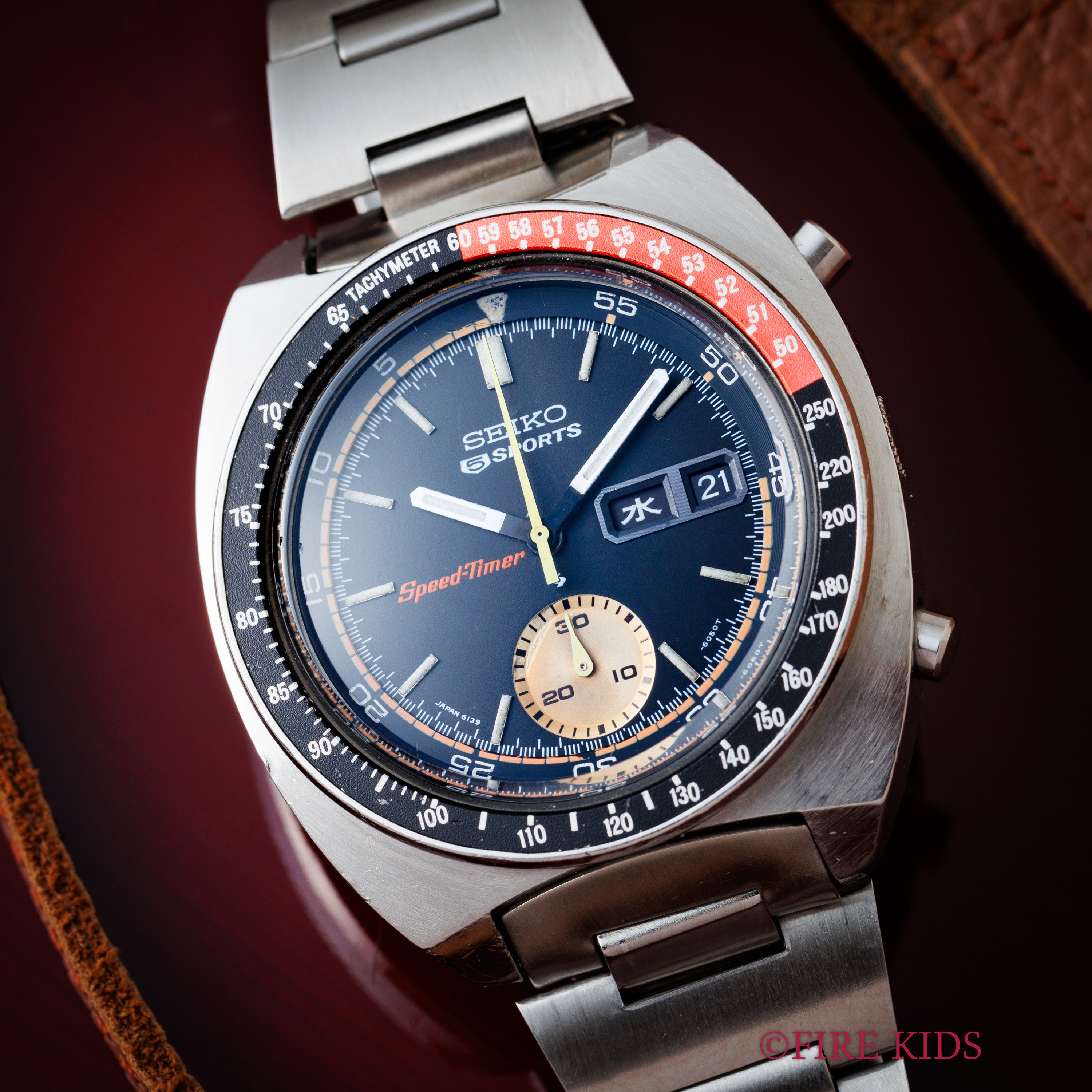 セイコー 5スポーツ スピードタイマー 1973年製 Ref.6139-6032 コークベゼル