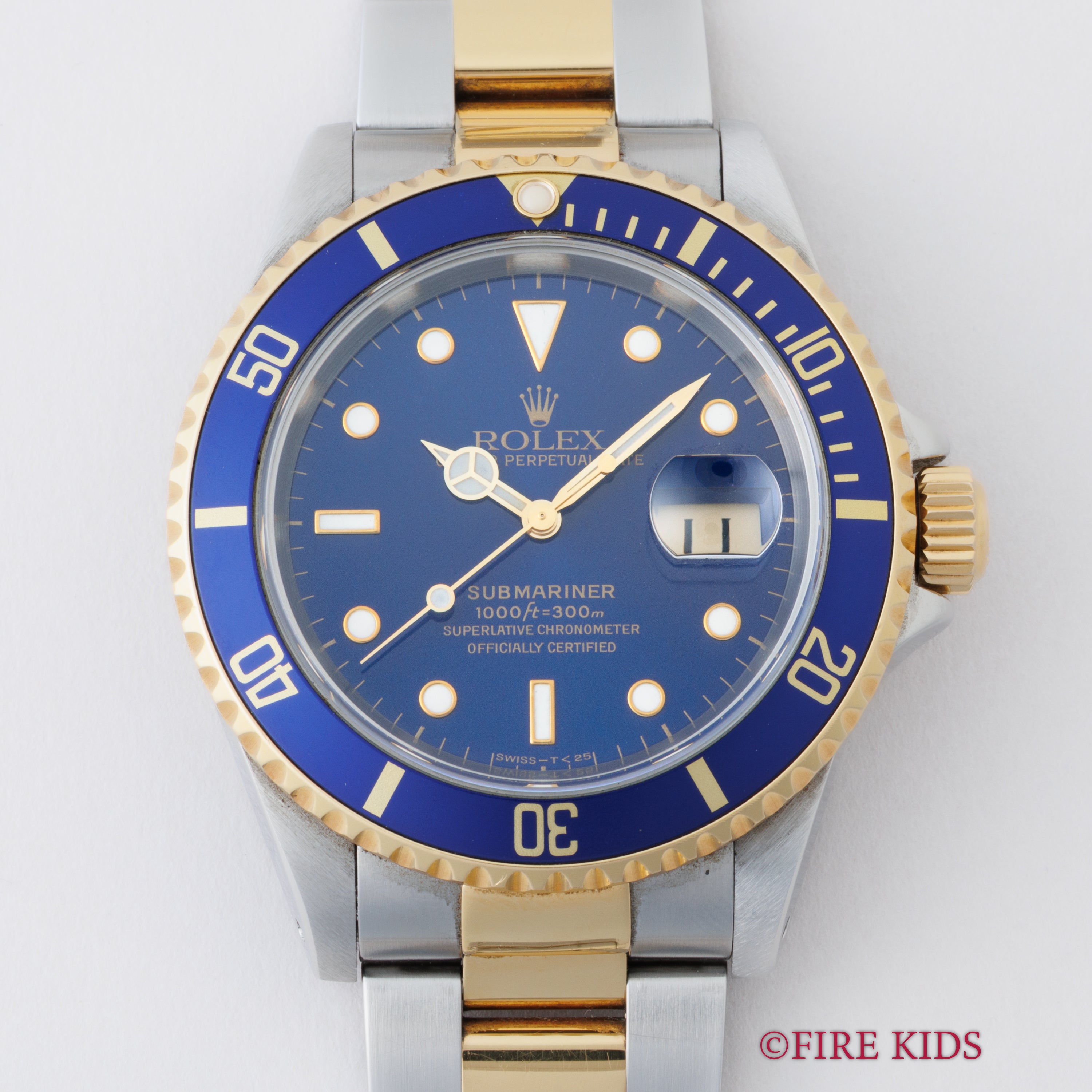 ロレックス サブマリーナー 1997年製 Ref.16613 コンビ 青サブ 箱、冊子、ギャラ、タグ付き