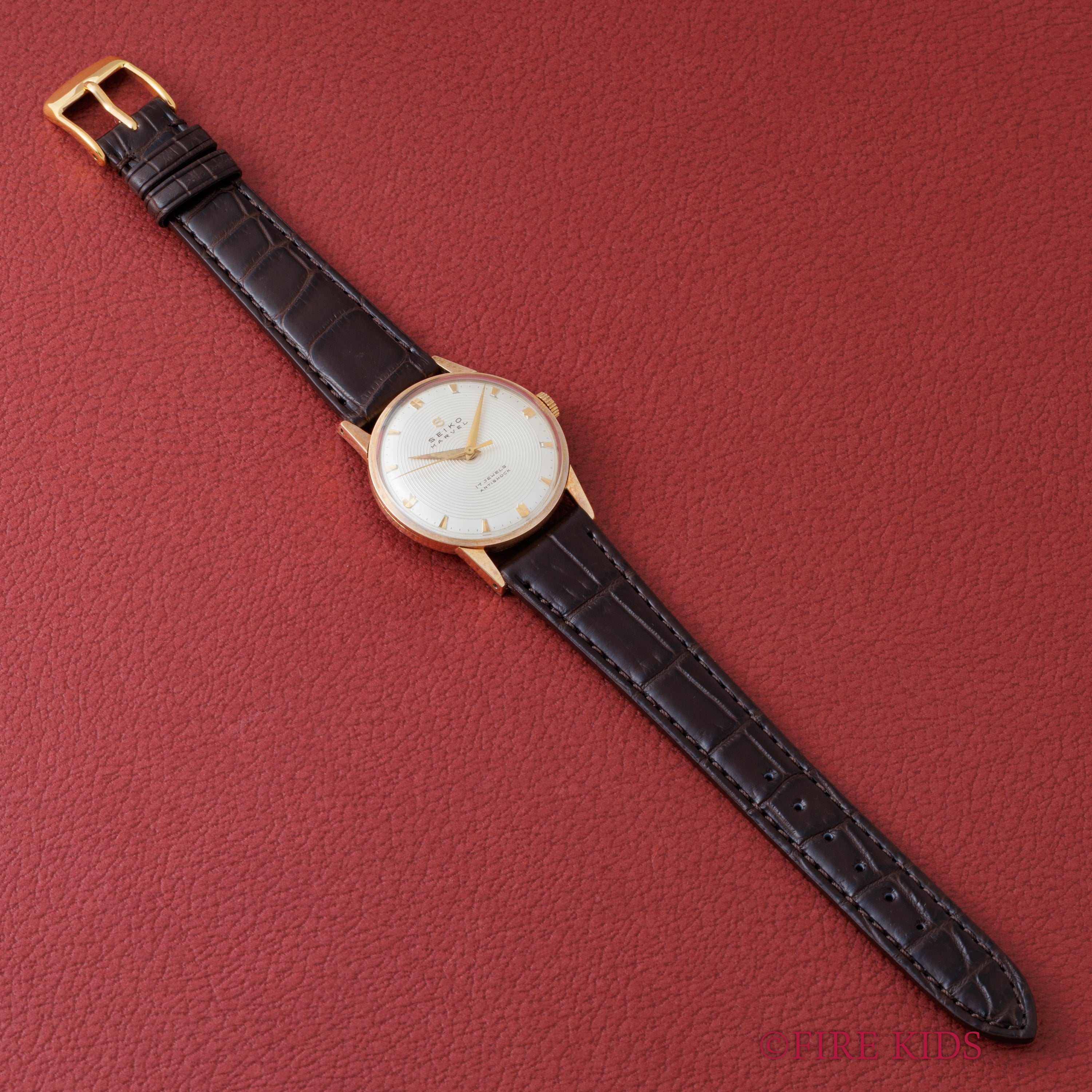 セイコー マーベル 1957年製(昭和32年製) Ref.14033 14金張 レコード文字盤  手巻き