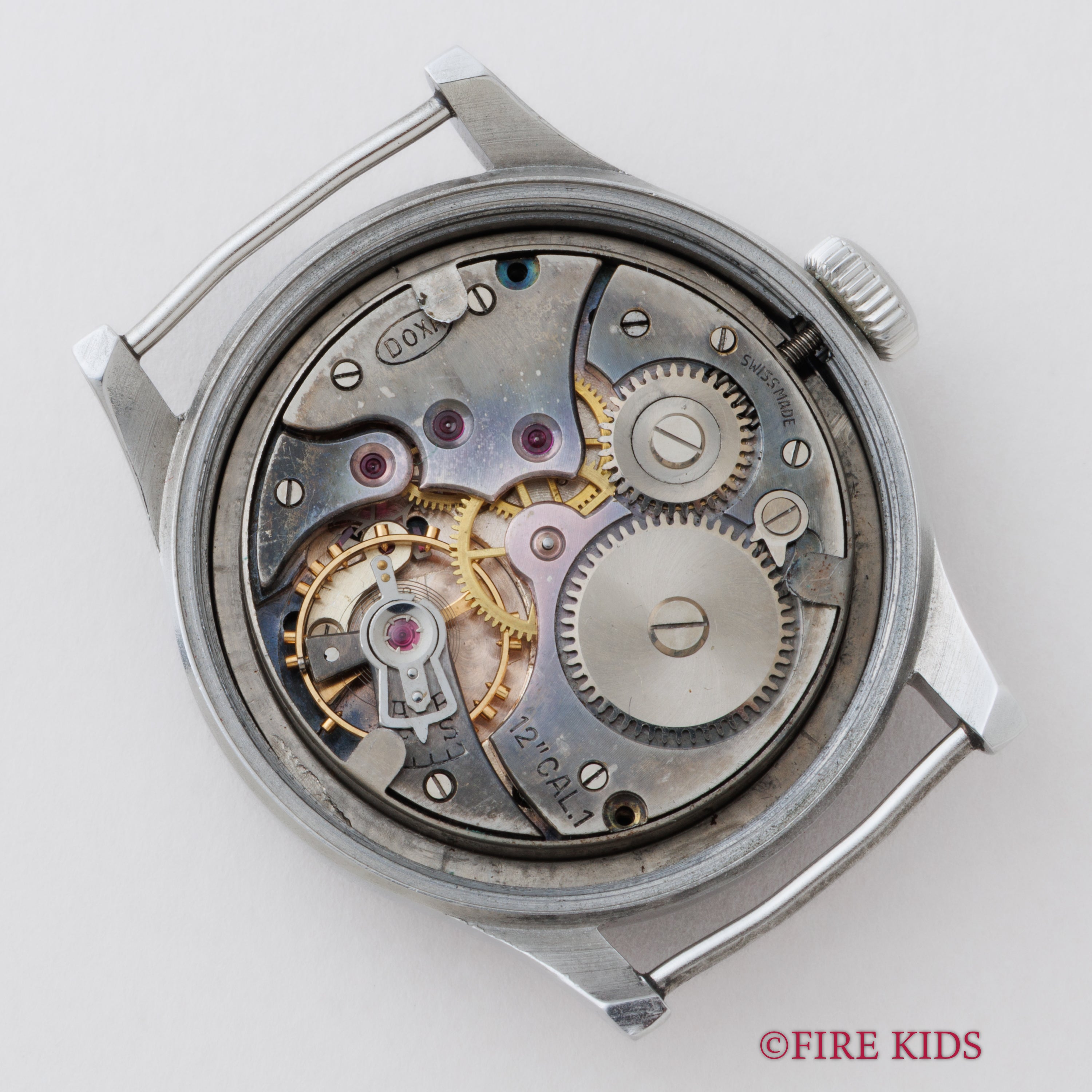 ドクサ ドイツ軍用 D 第二次世界大戦 1940年代製 ミリタリーウォッチ ステンレスケース 手巻き式