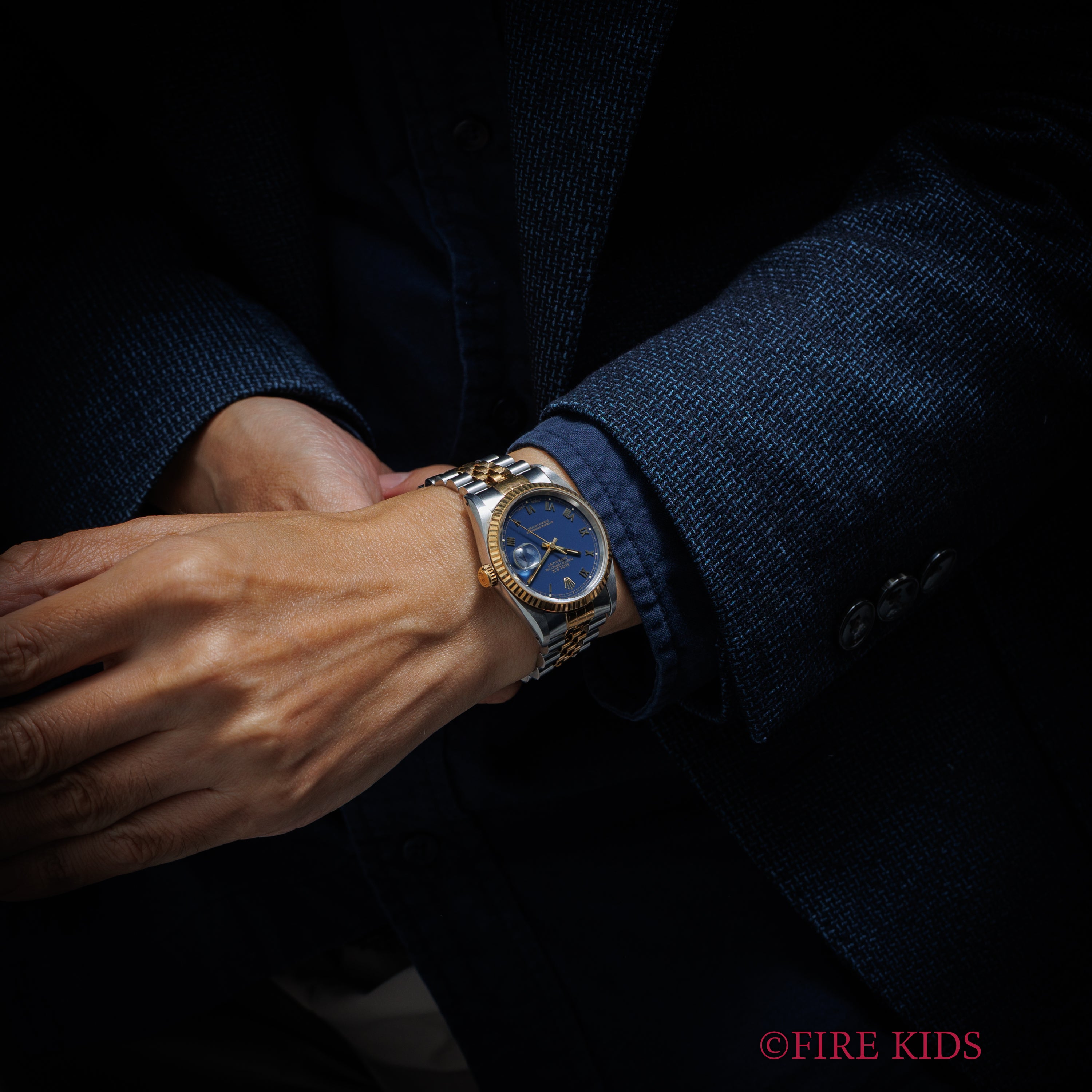 ロレックス デイトジャスト 1991年製 ブルーローマンダイヤル 純正コンビジュビリーブレス Ref.16233 Cal.3155 ギャラ付き