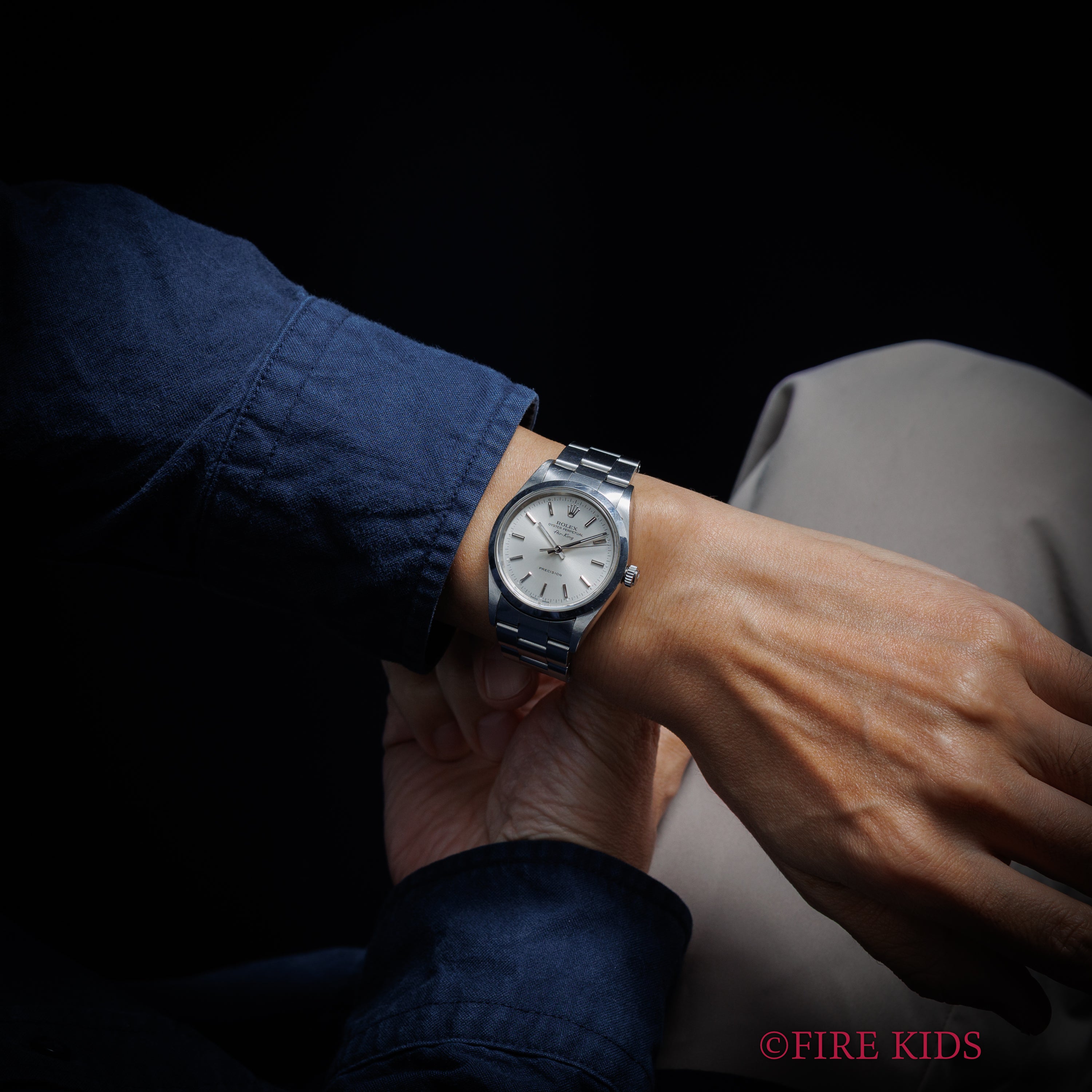 ロレックス エアキング シルバーダイヤル 2000年製（平成12年） Ref.14000M Cal.3130 箱ギャラ