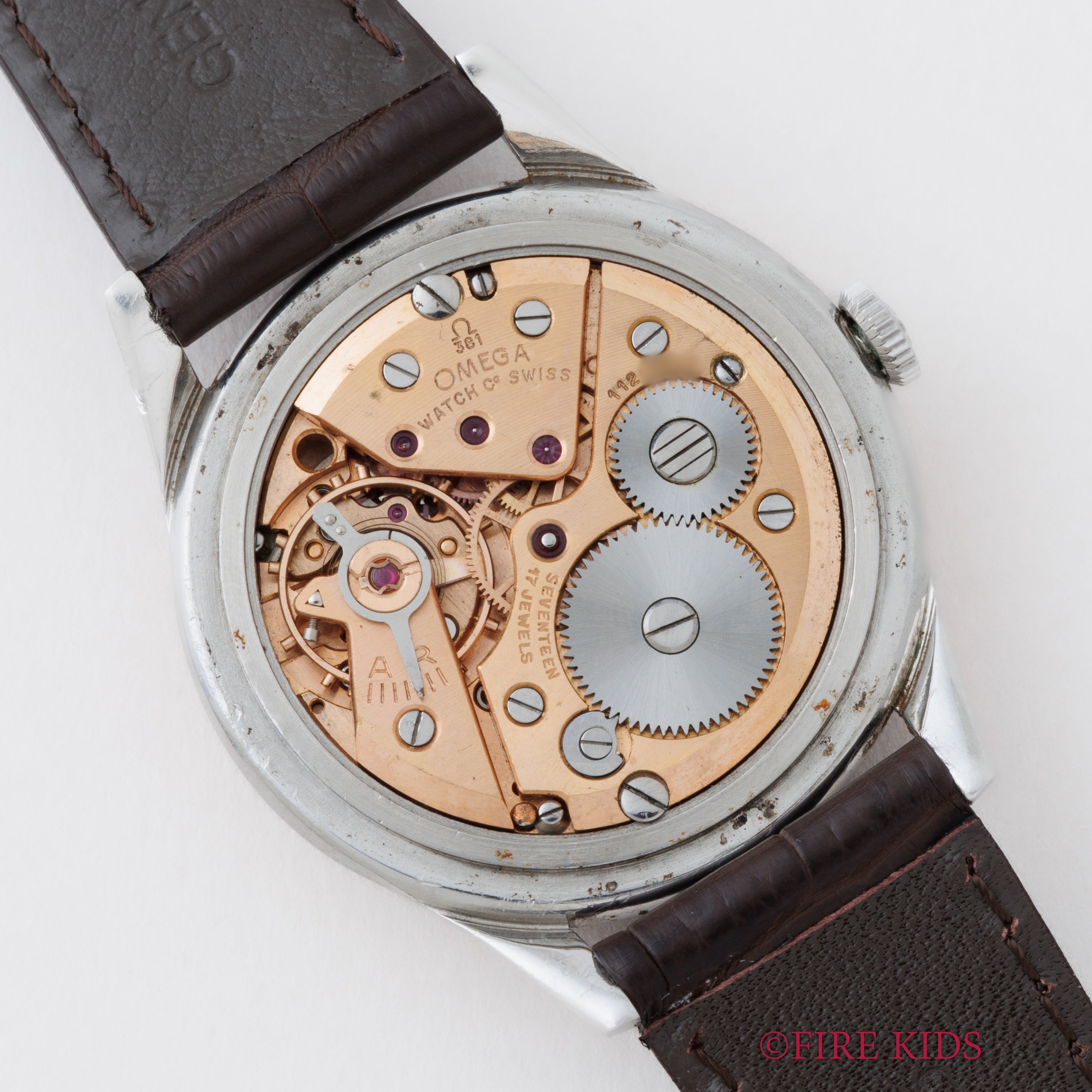 オメガ 18金無垢ピンクゴールド コスミックトリプルカレンダー ムーンフェイズ 1948年製 創立100周年モデル Cal.381