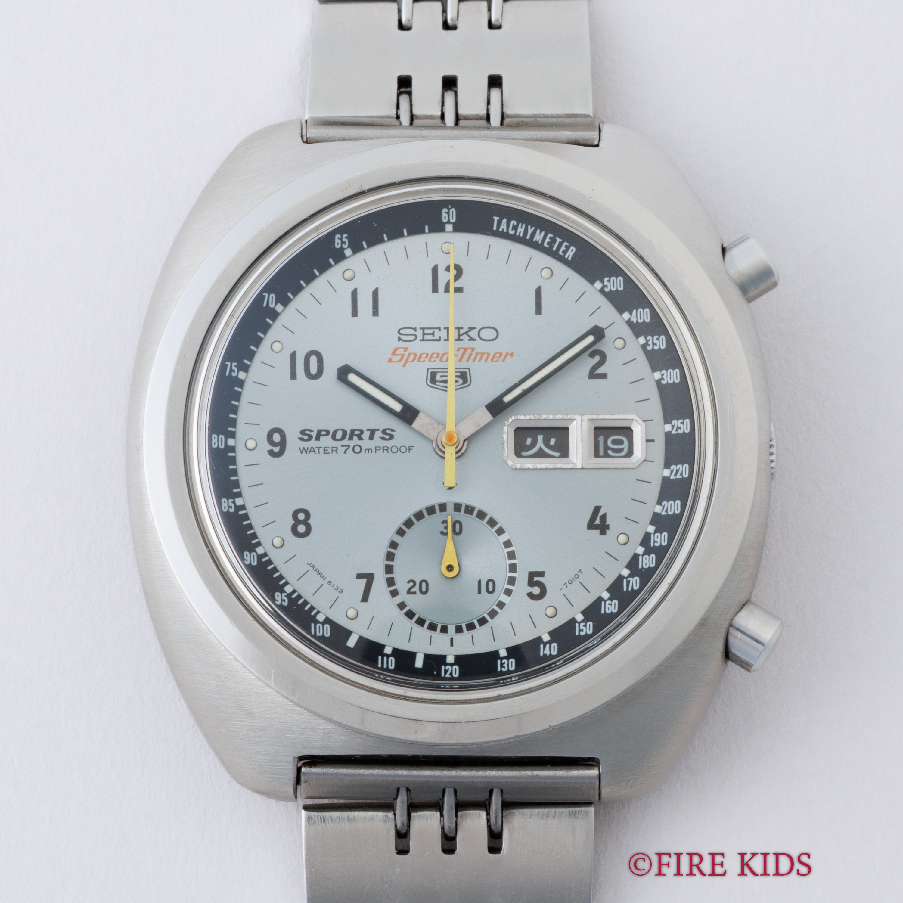 セイコー スピードタイマー 5スポーツ アイスバーグ Ref.6139-7010 1970年製 純正ブレス付き Cal.6139A 自動巻きクロノグラフ