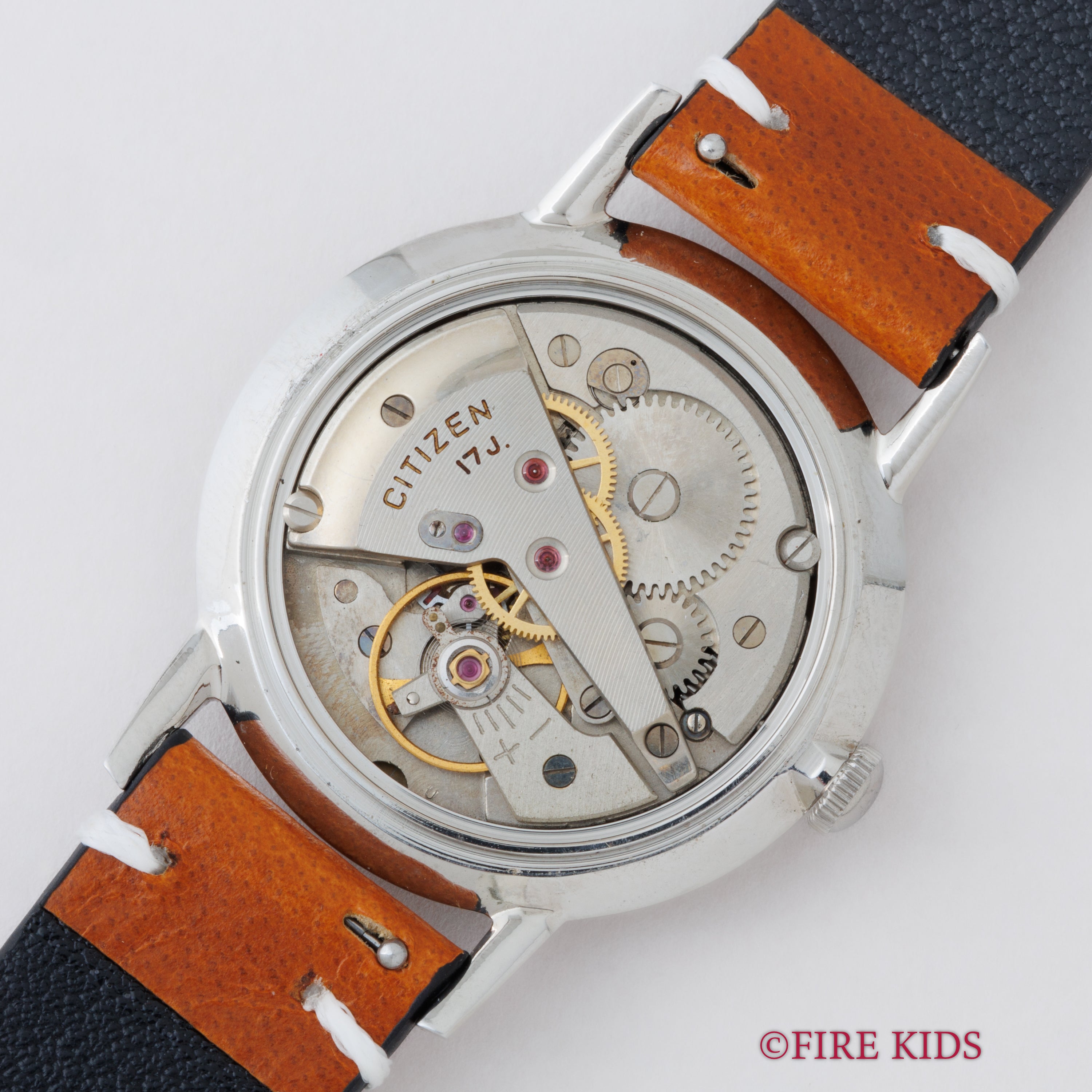 シチズン ジュニア 1950年代製 Ref.J14002 ツートーンチェック柄ダイヤル  17石手巻