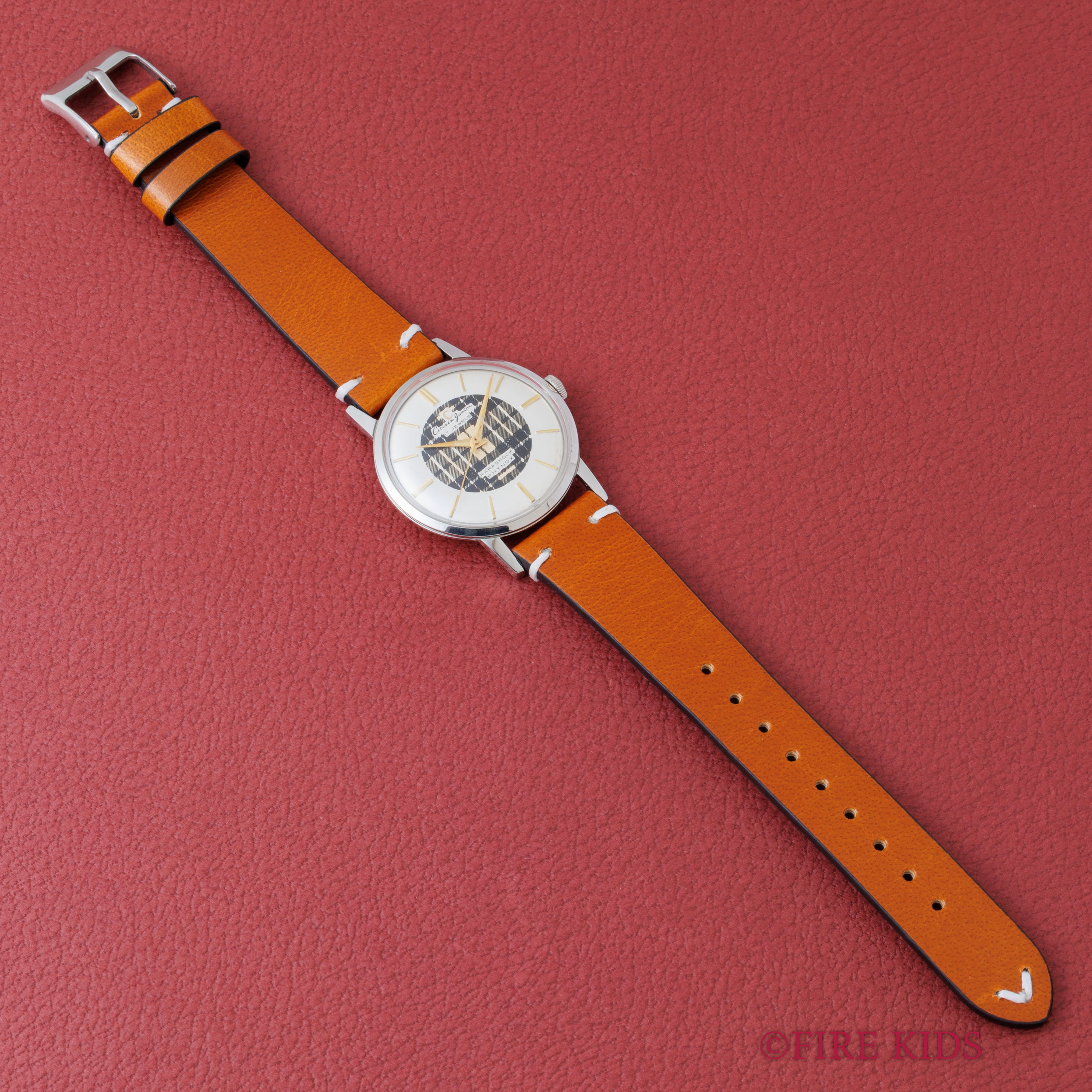 シチズン ジュニア 1950年代製 Ref.J14002 ツートーンチェック柄ダイヤル  17石手巻