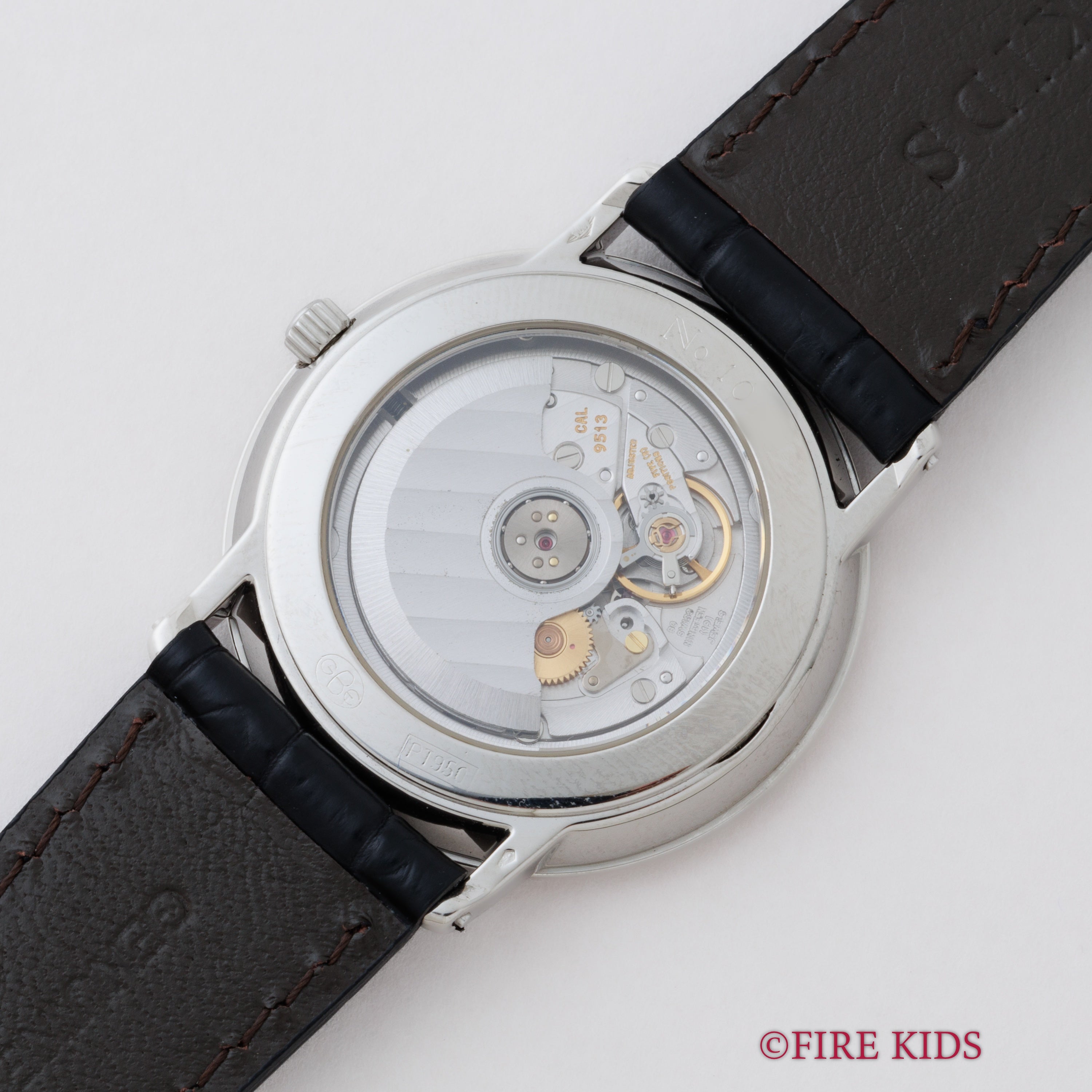 ブランパン ヴィルレ プラチナ無垢ケース 1990年代製 自動巻 フレデリックピゲCal.9513 純正プラチナ尾錠 裏スケ