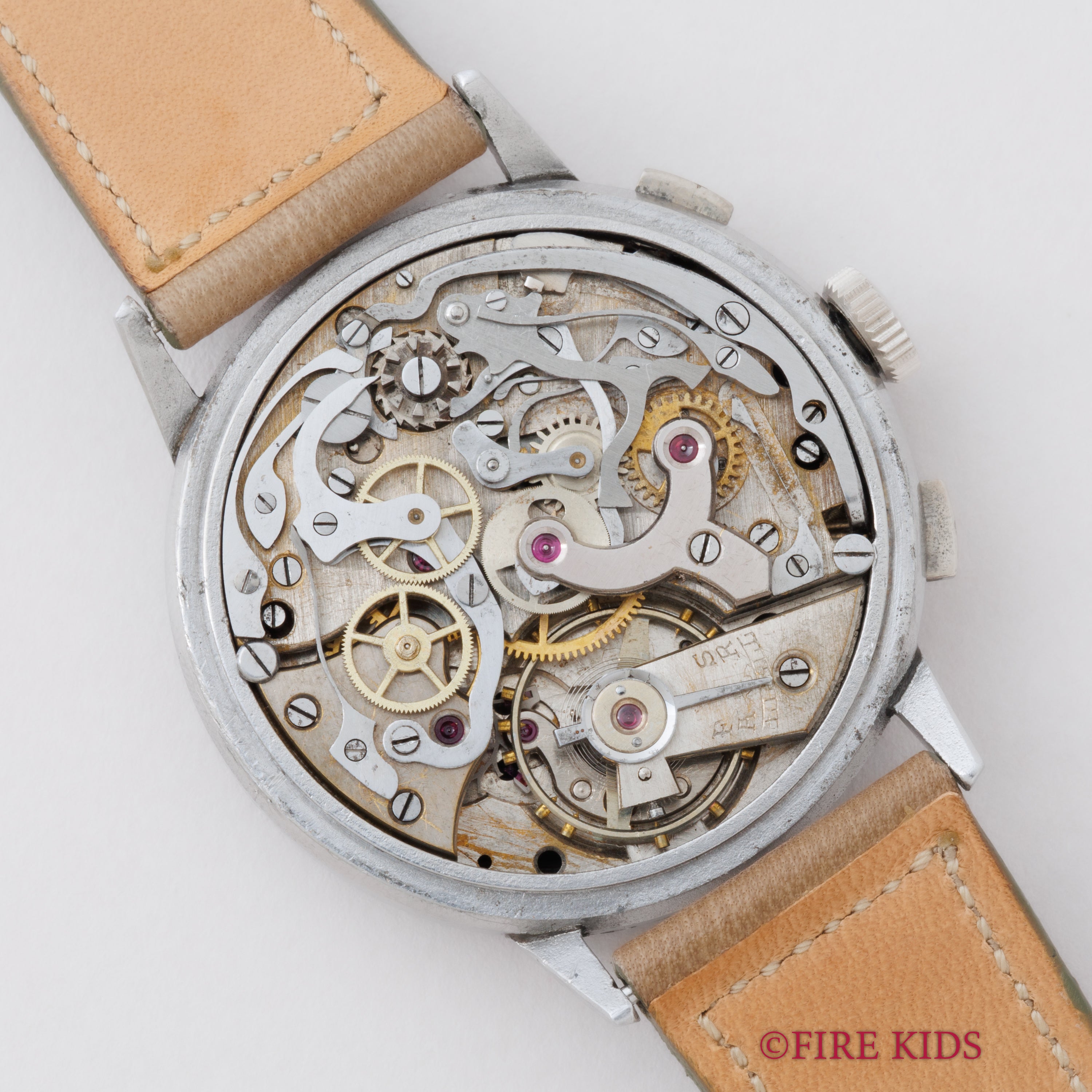 MULCO 38㎜2レジスタークロノグラフ 1940年代製 バルジュー22搭載 ブラックツートンダイヤル