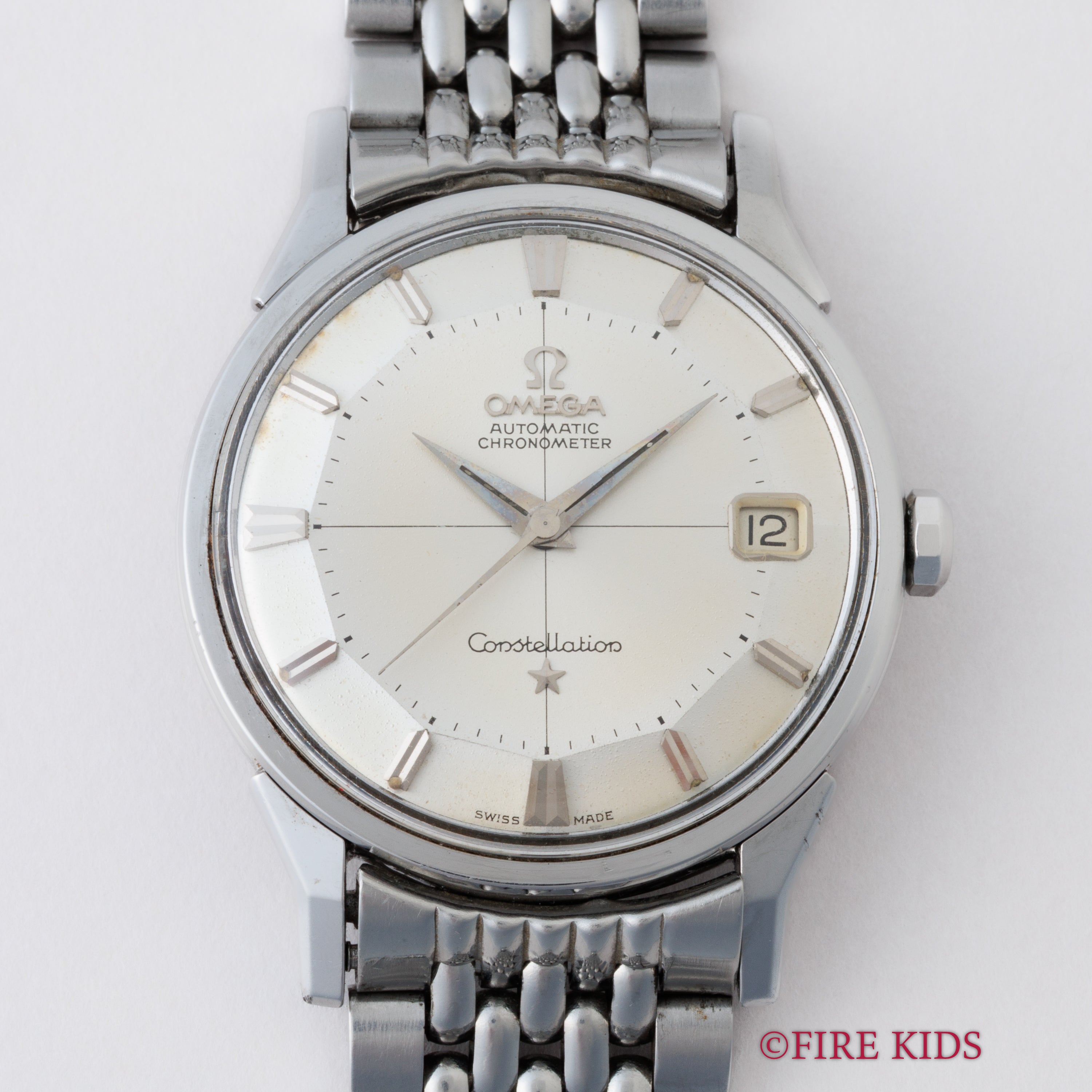 オメガ コンステレーション12角 パイパンダイヤル 1962年製 Cal.561 自動巻 純正ライスブレス