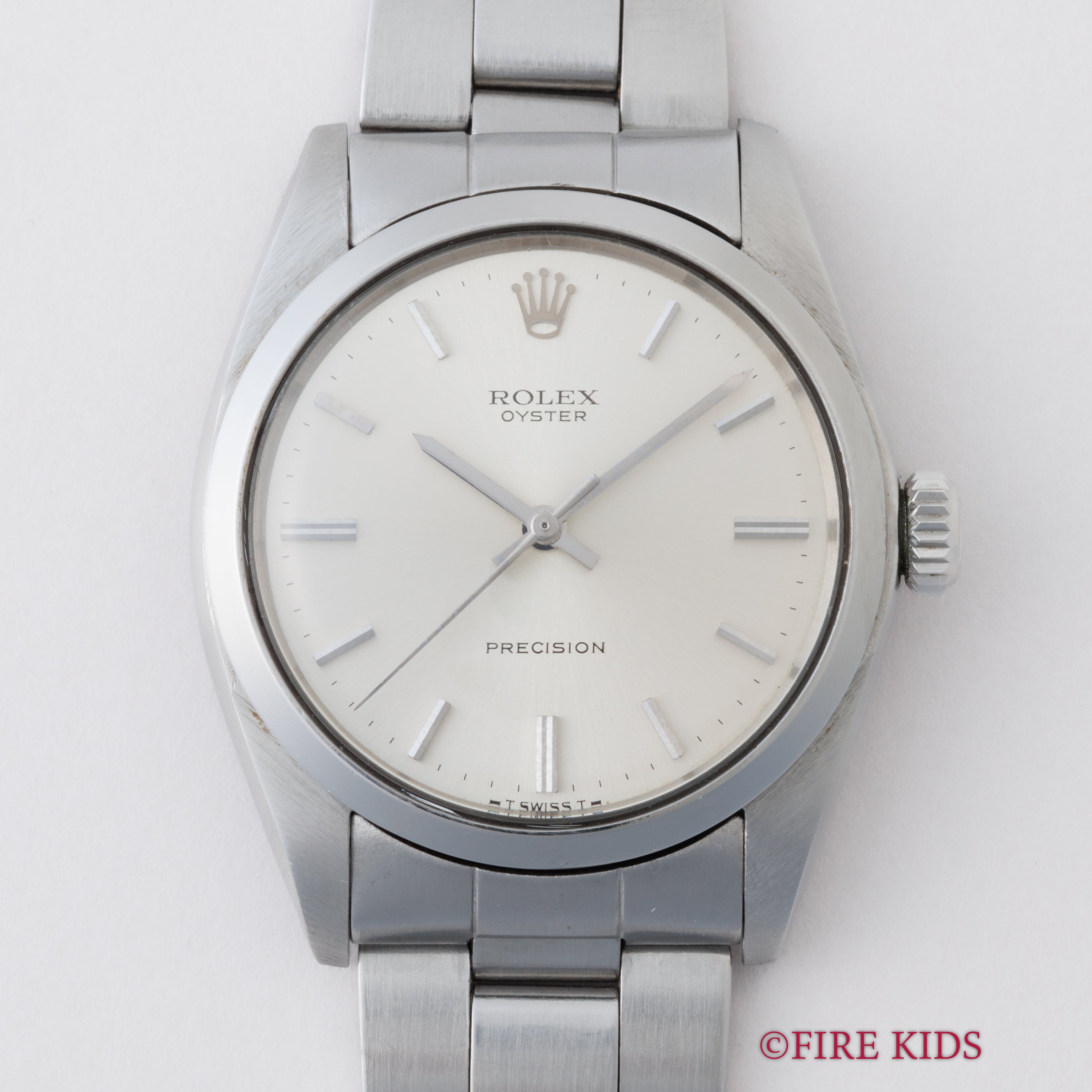 ロレックス オイスター 夜光なし ノンデイト 1970年製 Ref.6426 シルバーダイヤル 手巻 純正巻きブレス ドーム型風防