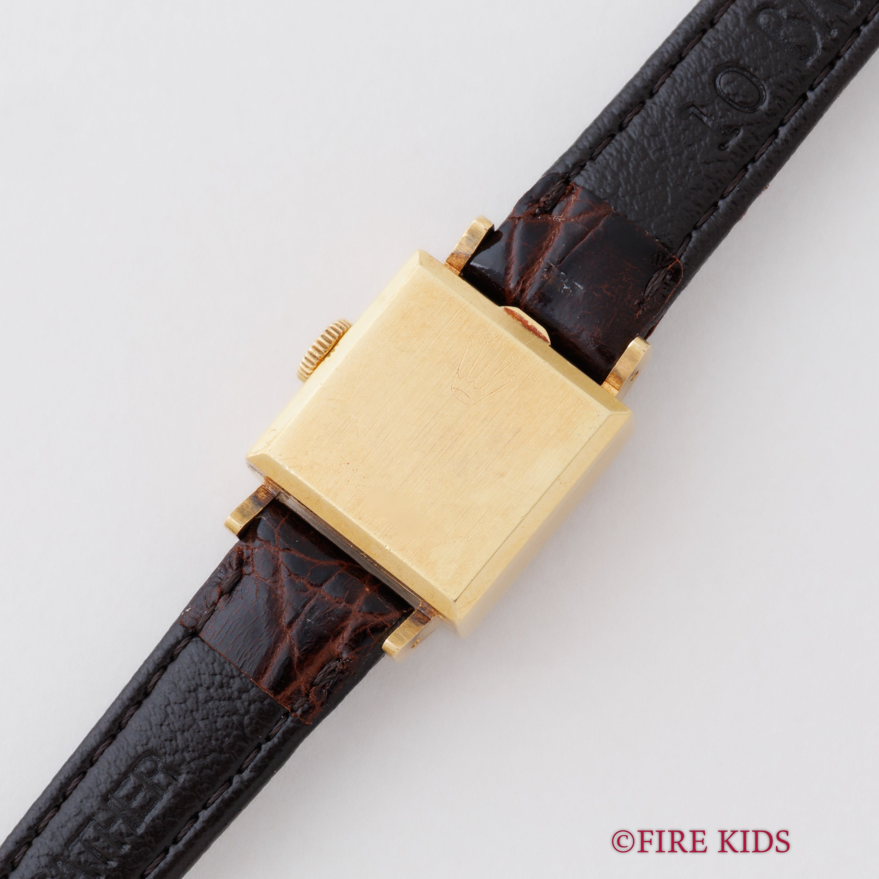 ロレックス 18金無垢スクエアケース プレシジョン レディース 純正尾錠付き 1970年製