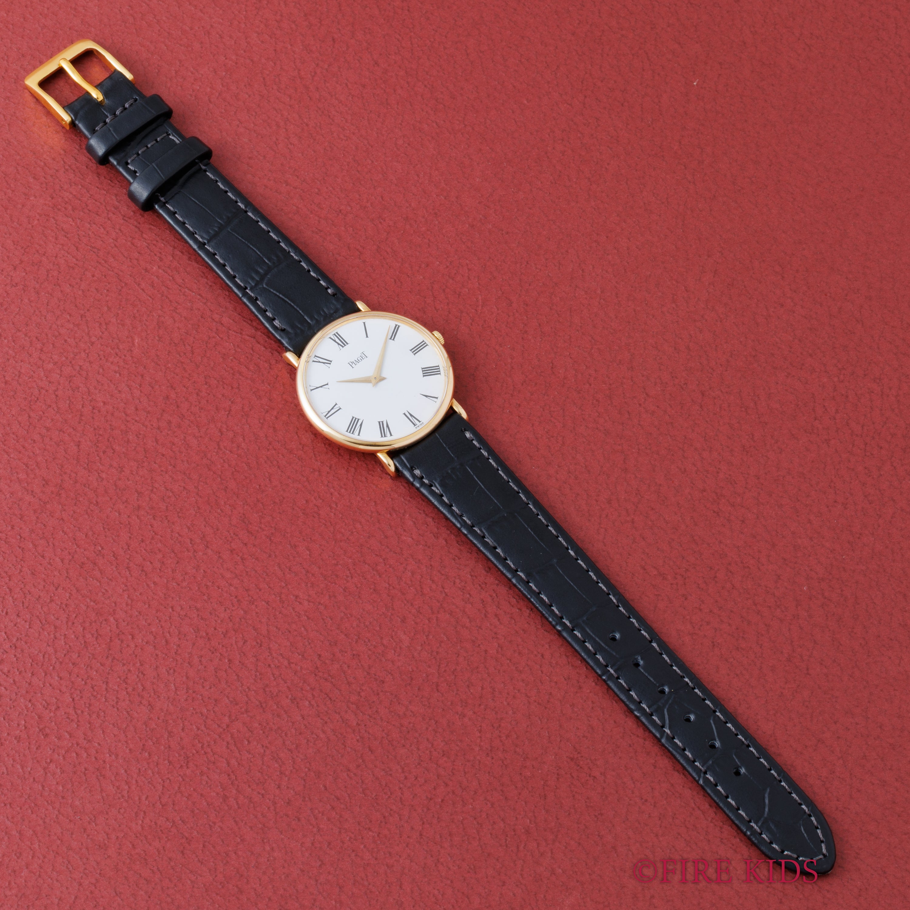 ピアジェ ホワイトローマン 18金無垢ラウンドケース 1980年代製 手巻き Cal.9P2 Ref.9025