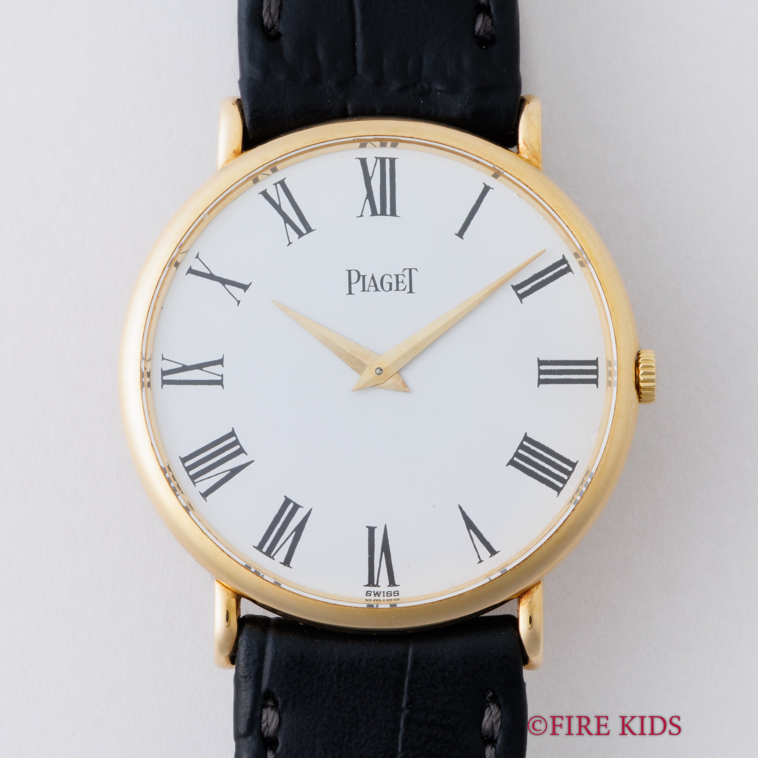 ピアジェ ホワイトローマン 18金無垢ラウンドケース 1980年代製 手巻き Cal.9P2 Ref.9025