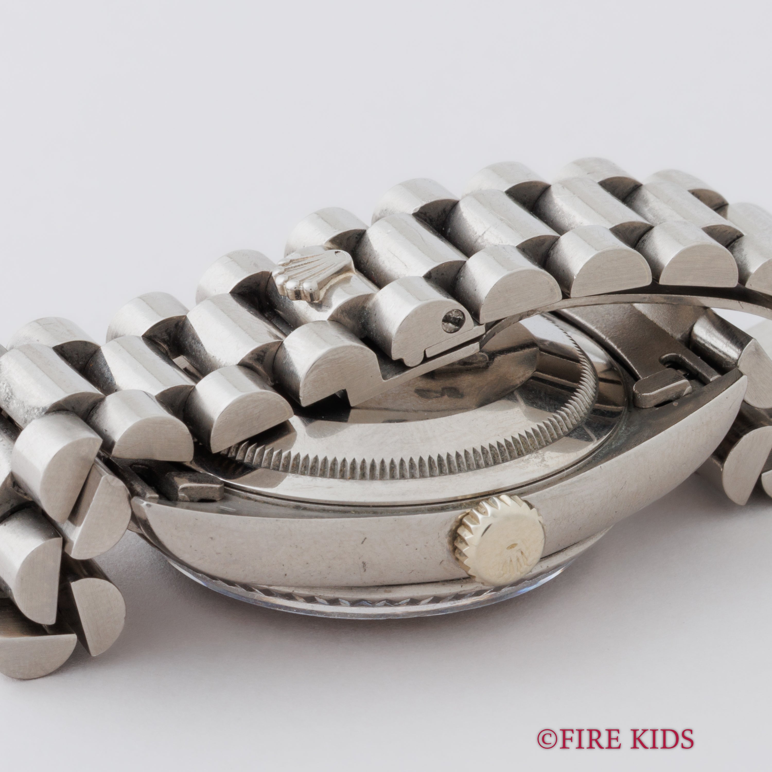 ロレックス デイデイト 1989~90年製 Ref.18239G 18金無垢ホワイトゴールド パティーナダイヤル 10Pダイヤ 純正ブレス