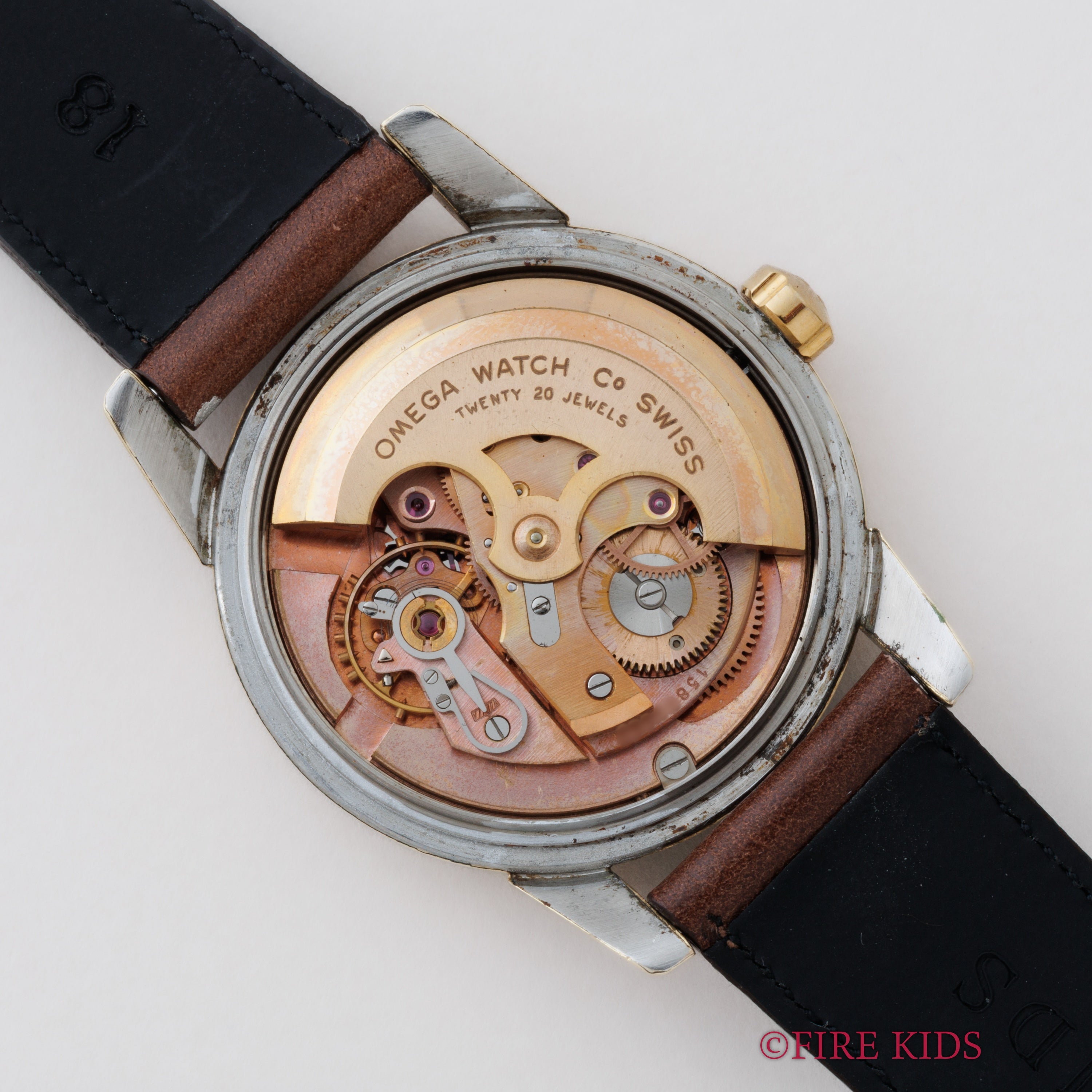 オメガ シーマスター 1956年製 トップゴールドケース 全回転ローター自動巻 Cal.501 ツートン飛びアラビアダイヤル