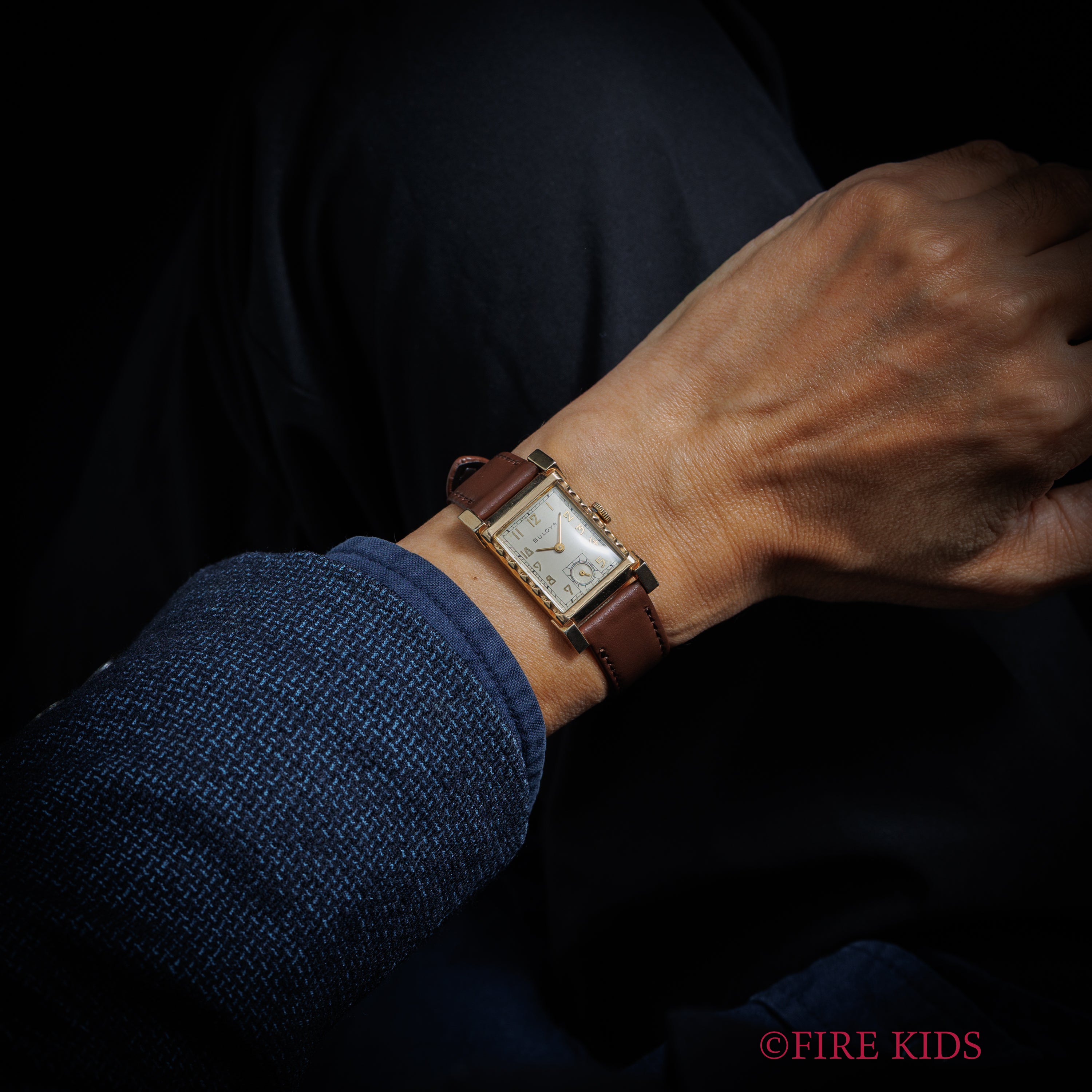 ブローバ レクタンギュラー 1940年代製 10KGF 手巻き