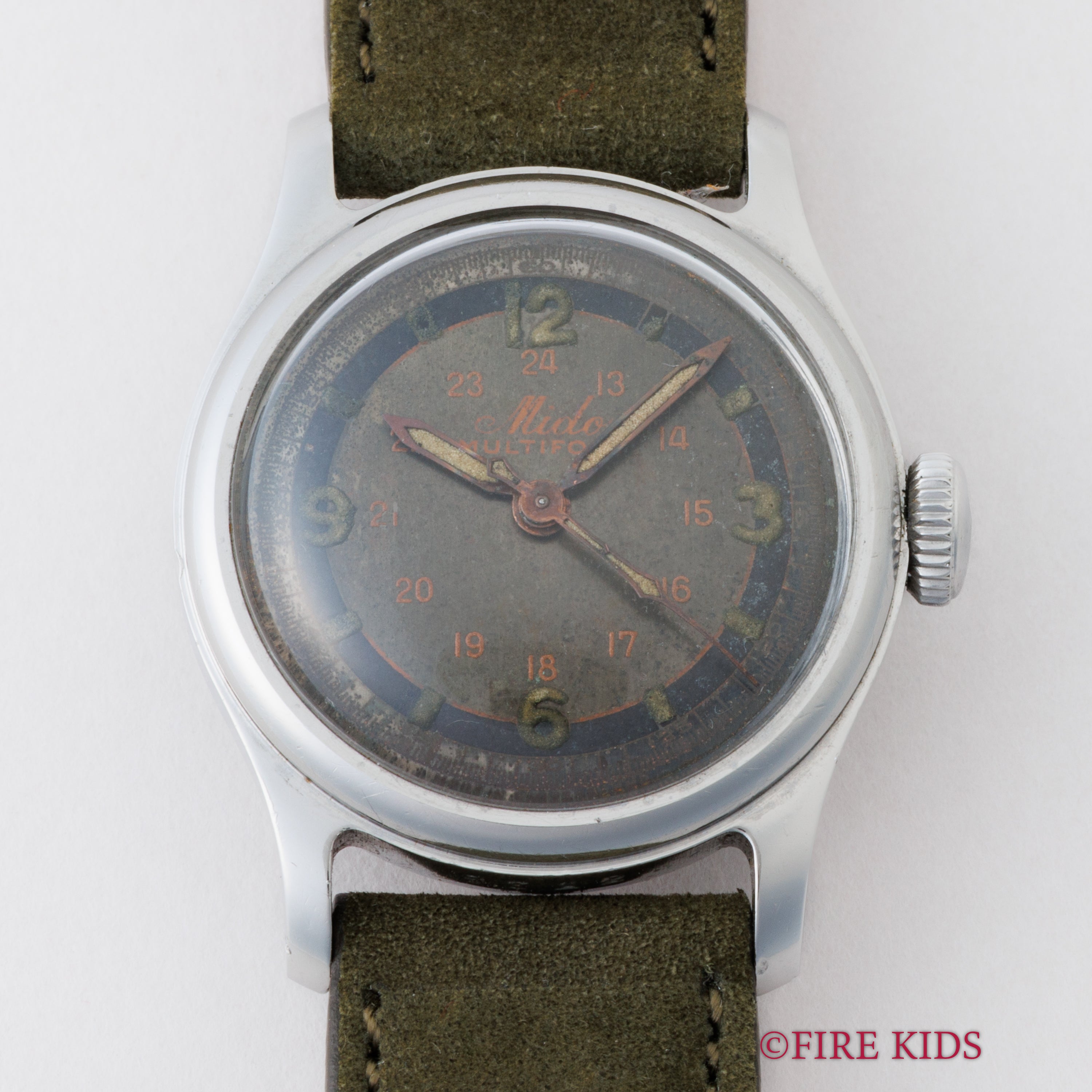 ミドー マルチフォート セクターダイヤル 1940年代製 センターセコンド