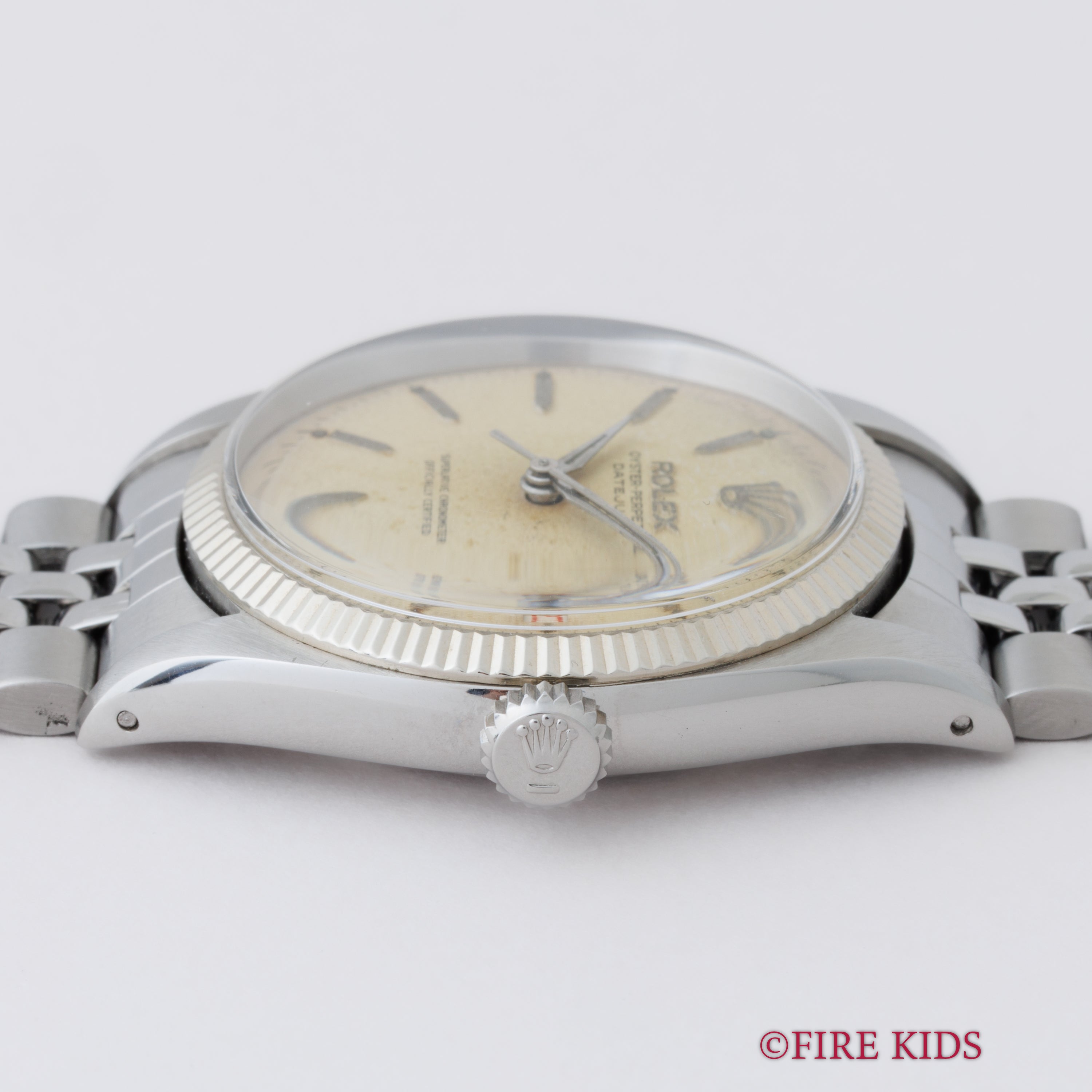 ロレックス デイトジャスト 1957年製 Ref.6605 シルバーダイヤル ドーフィンハンド USジュビリーブレス