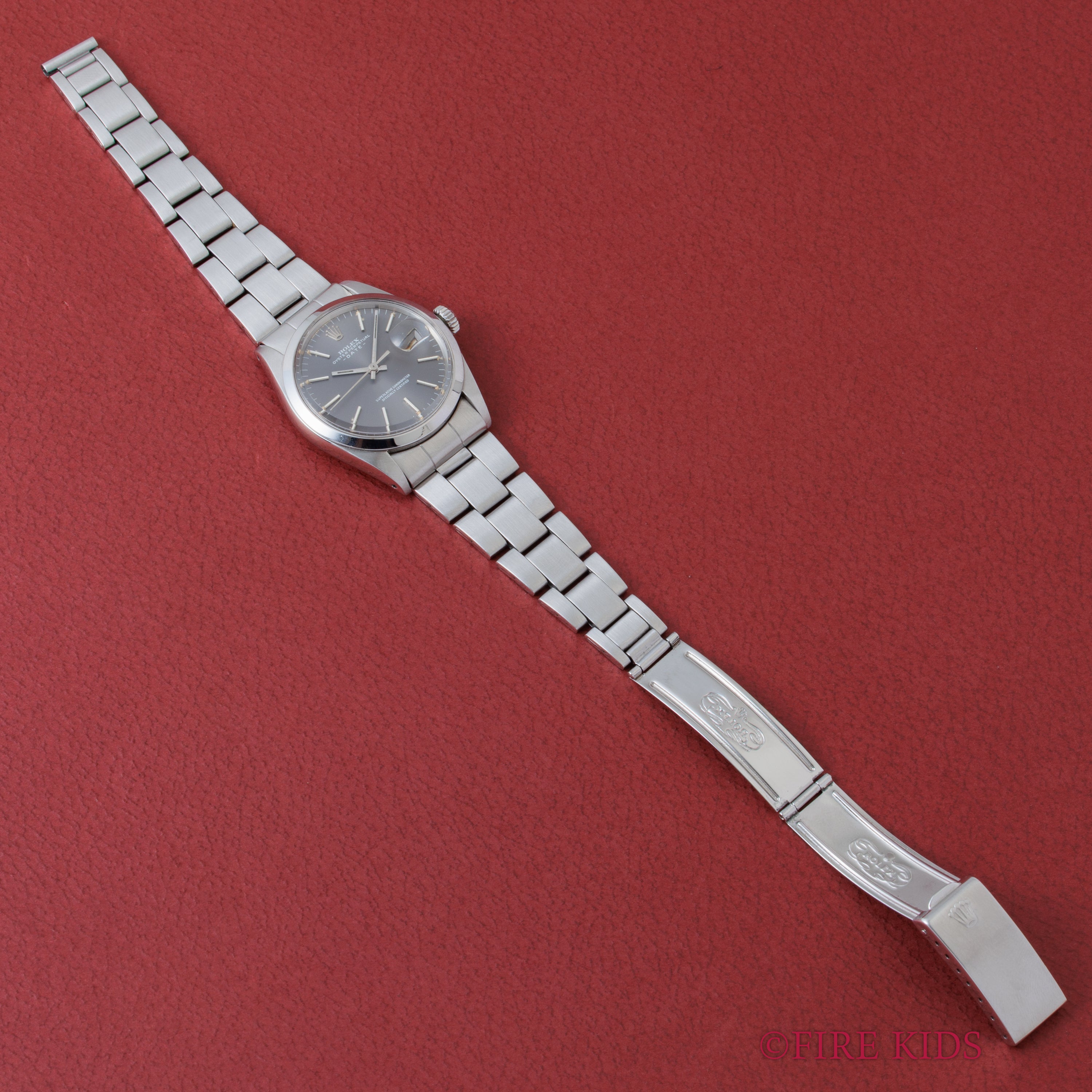 ロレックス 1970年製 オイスターパーペチュアルデイト Ref.1500 グレーダイヤル 純正巻きブレス