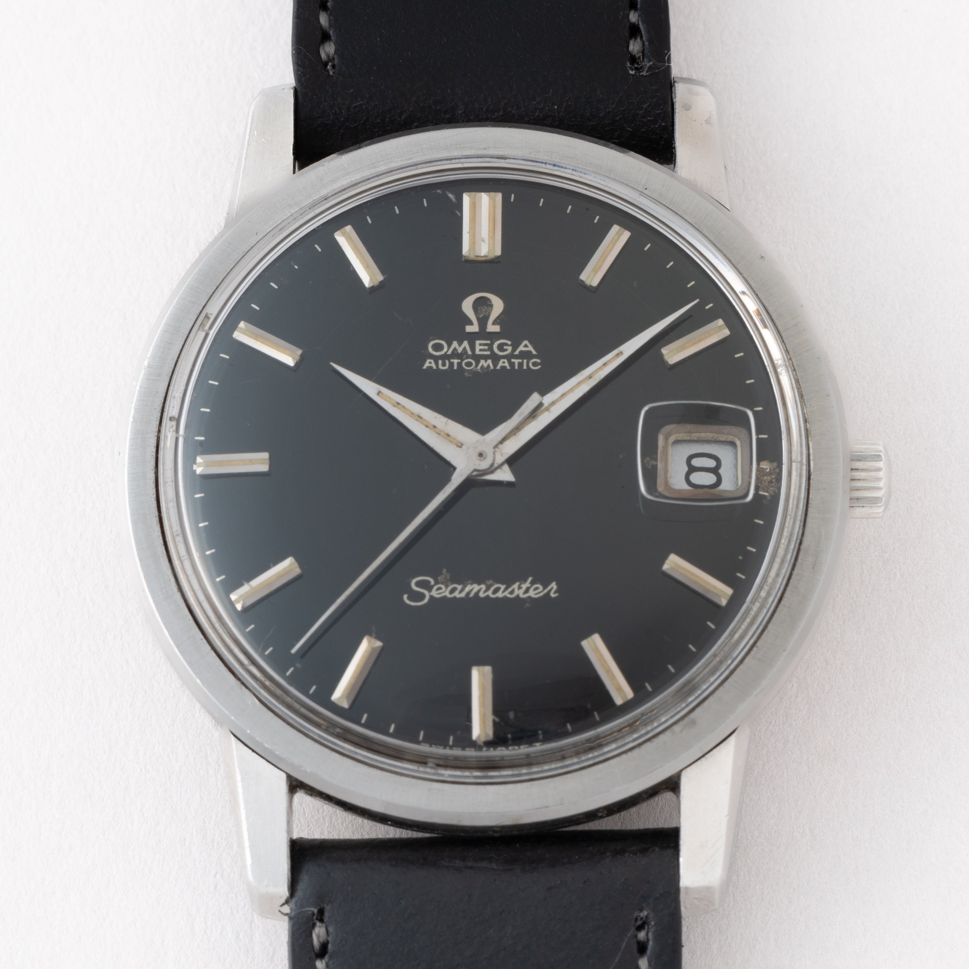 オメガ シーマスター 1968年製 Ref.166.003 ブラックミラーダイヤル ドーフィンハンド
