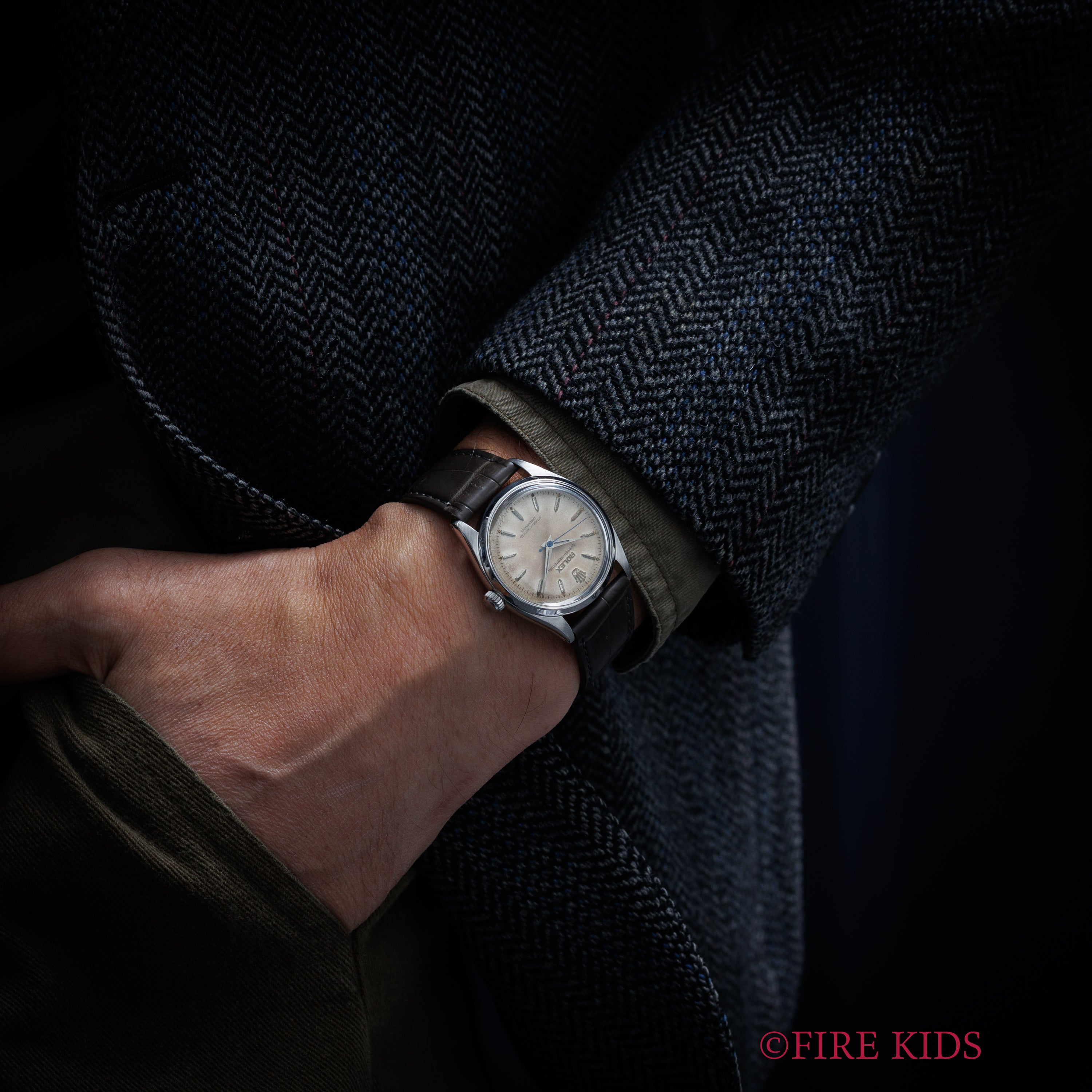 ロレックス オイスターパーペチュアル 1956年製 Ref.6564 自動巻き Cal.1030 パティーナダイヤル