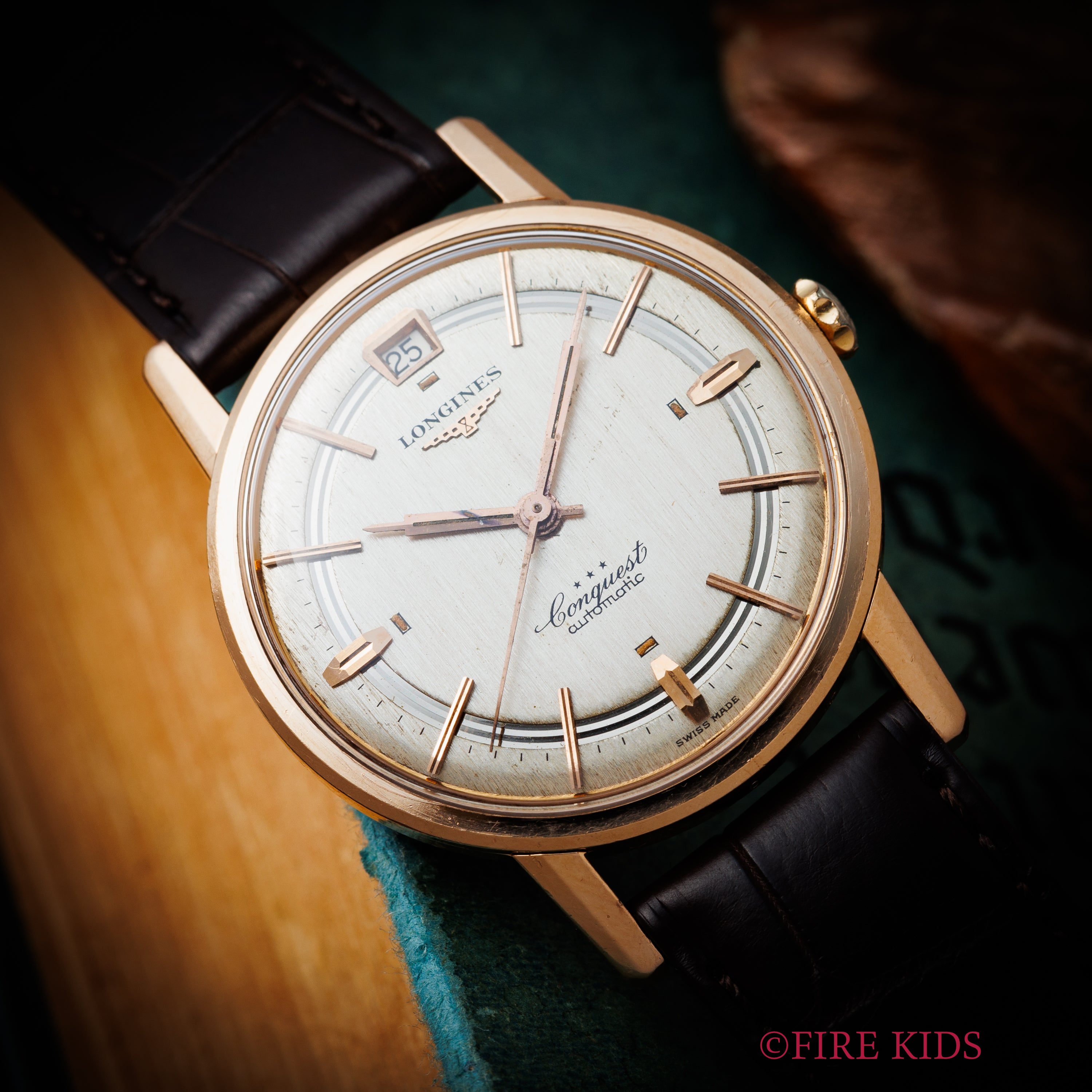 ロンジン コンクエスト 金張りケース/ステンバック 1960年代製 自動巻き Cal.291