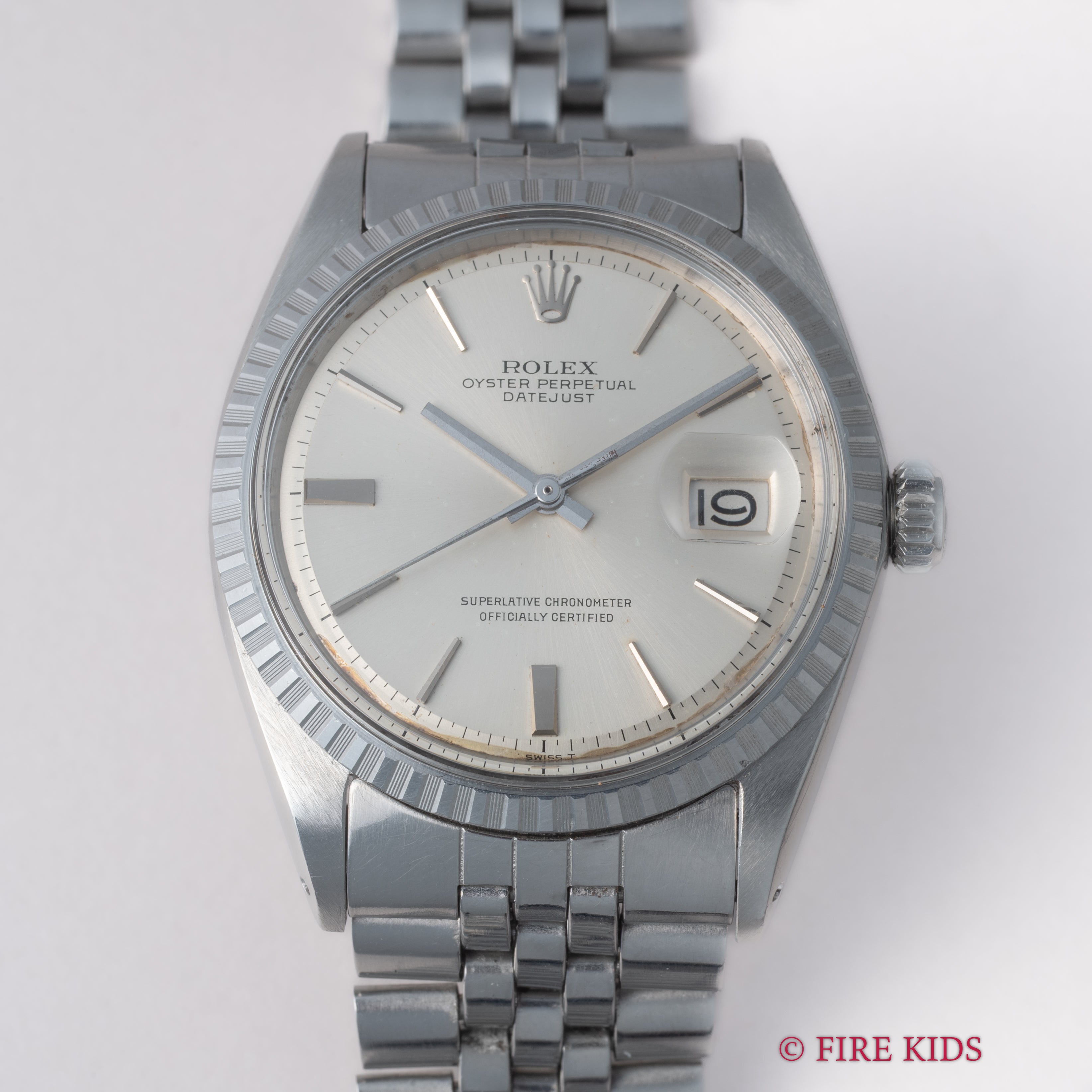 ロレックス デイトジャスト 自動巻き シルバーダイヤル 1971年製 Ref.1603 Cal.1570 ギャラ、クロノメーター書、タグ、箱